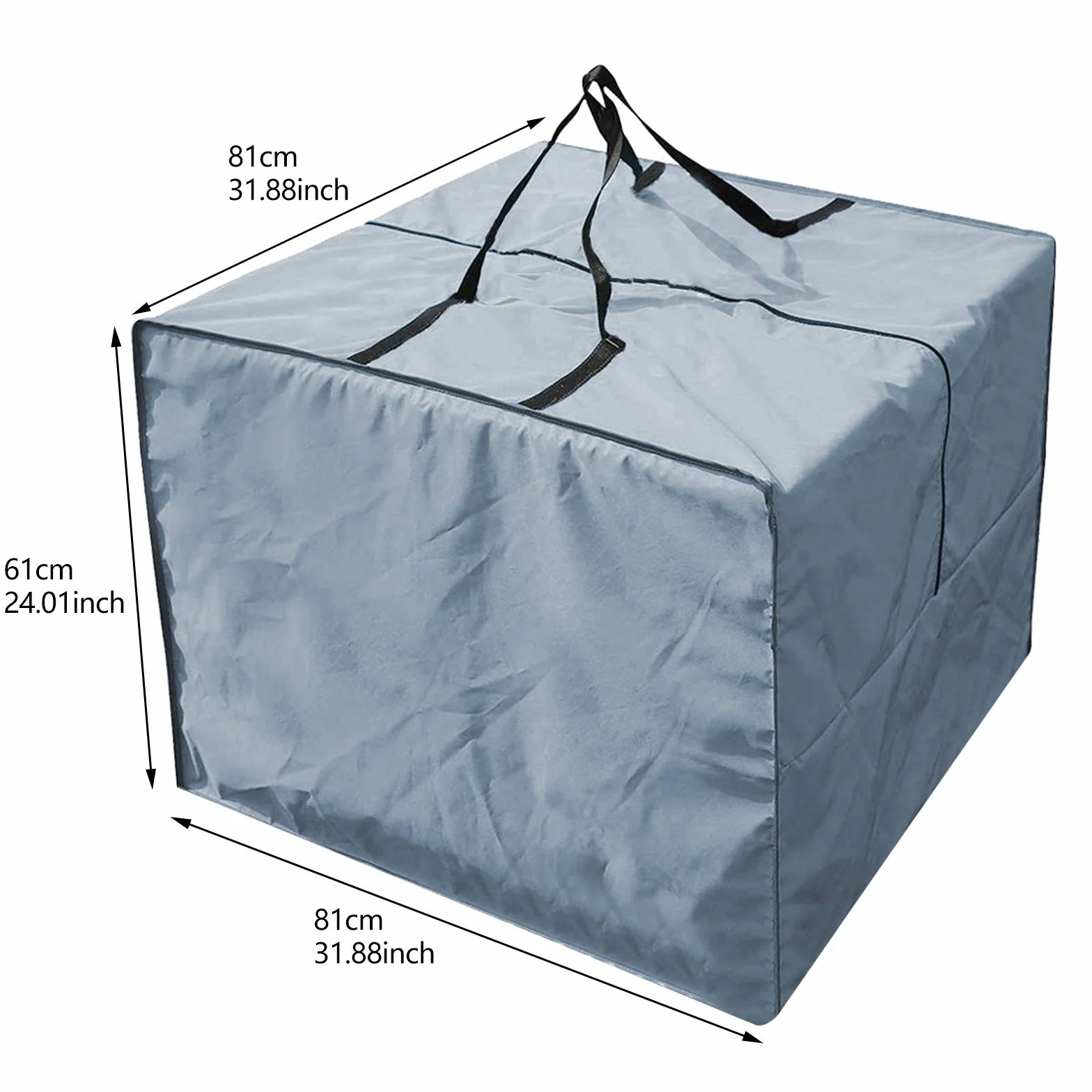 Sac de Rangement Carré pour Meubles de Jardin, Coussins, Imperméable Oxford Housse de Siège