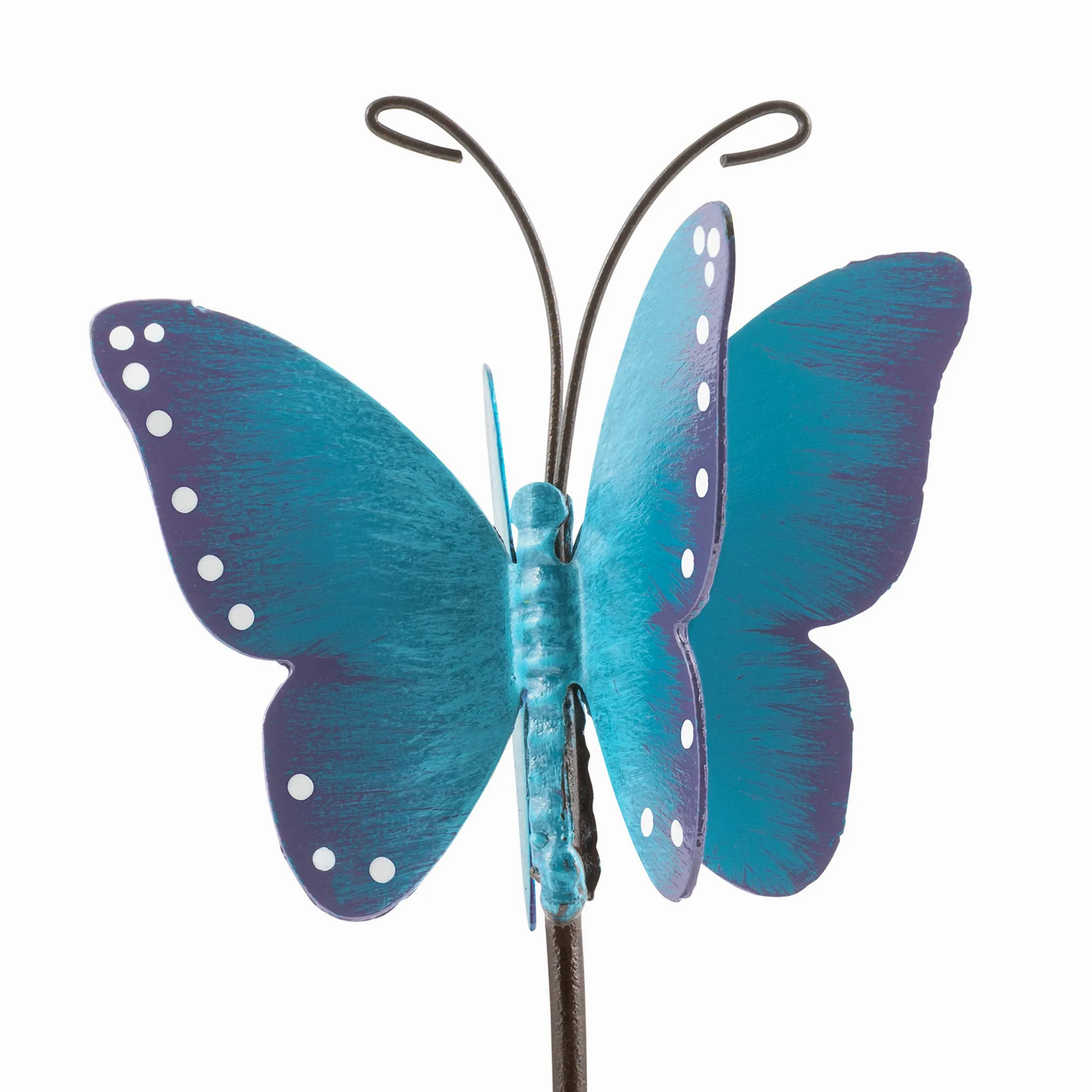 La Crosse 704-71077-INT Pluviomètre en verre Motif papillon Bleu Bronze Capacité 12,7 cm