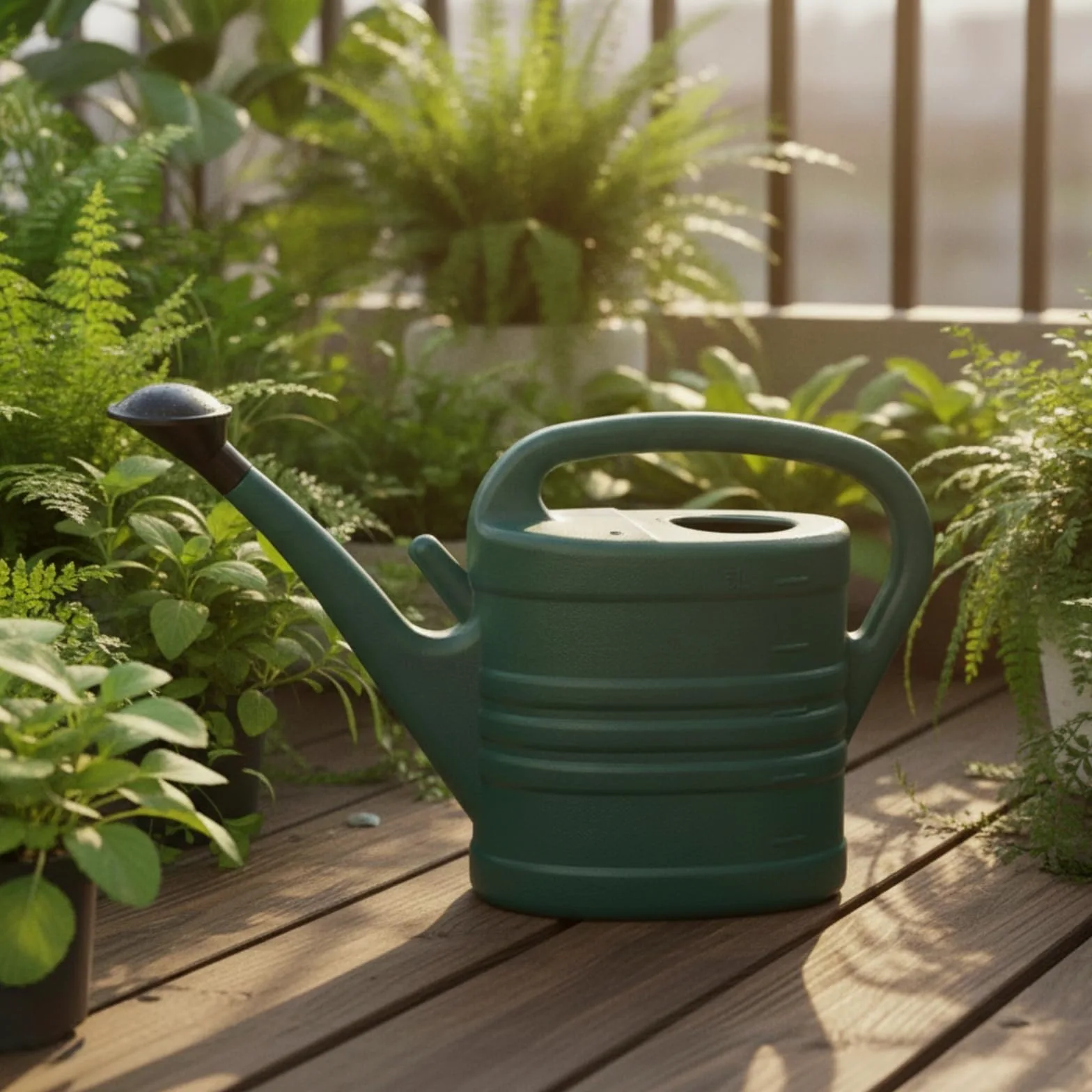 Arrosoir avec Pomme Polyvalent, Vert Foncé, 3L | Pratique, Robuste, Contenant, pour Serre, Jardiniers