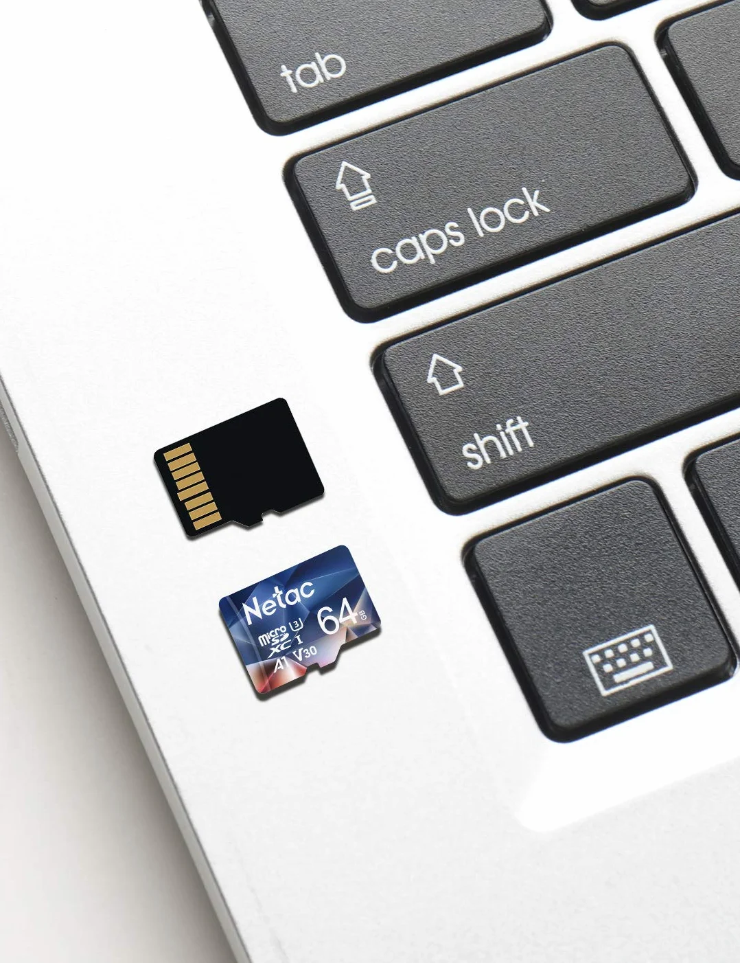 Netac 64GB Carte Mémoire TF Card UHS-I C10 U3 A1 V30 100/30MB/s Haute Vitesse