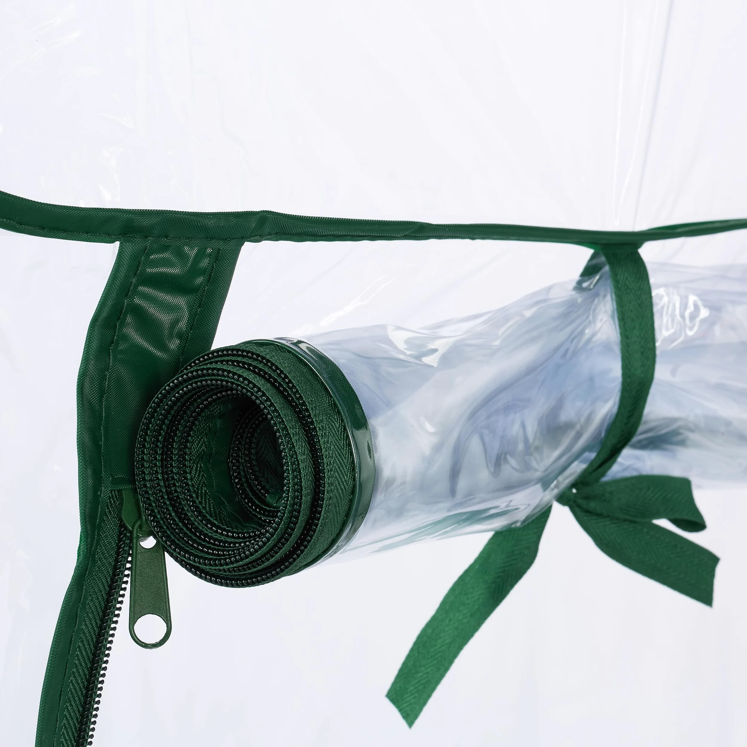Relaxdays Serre de Balcon avec Sac de Plantation, HLP : 153 x 89 x 49 cm, Film Plastique, PVC & Acier, Transparent/Vert