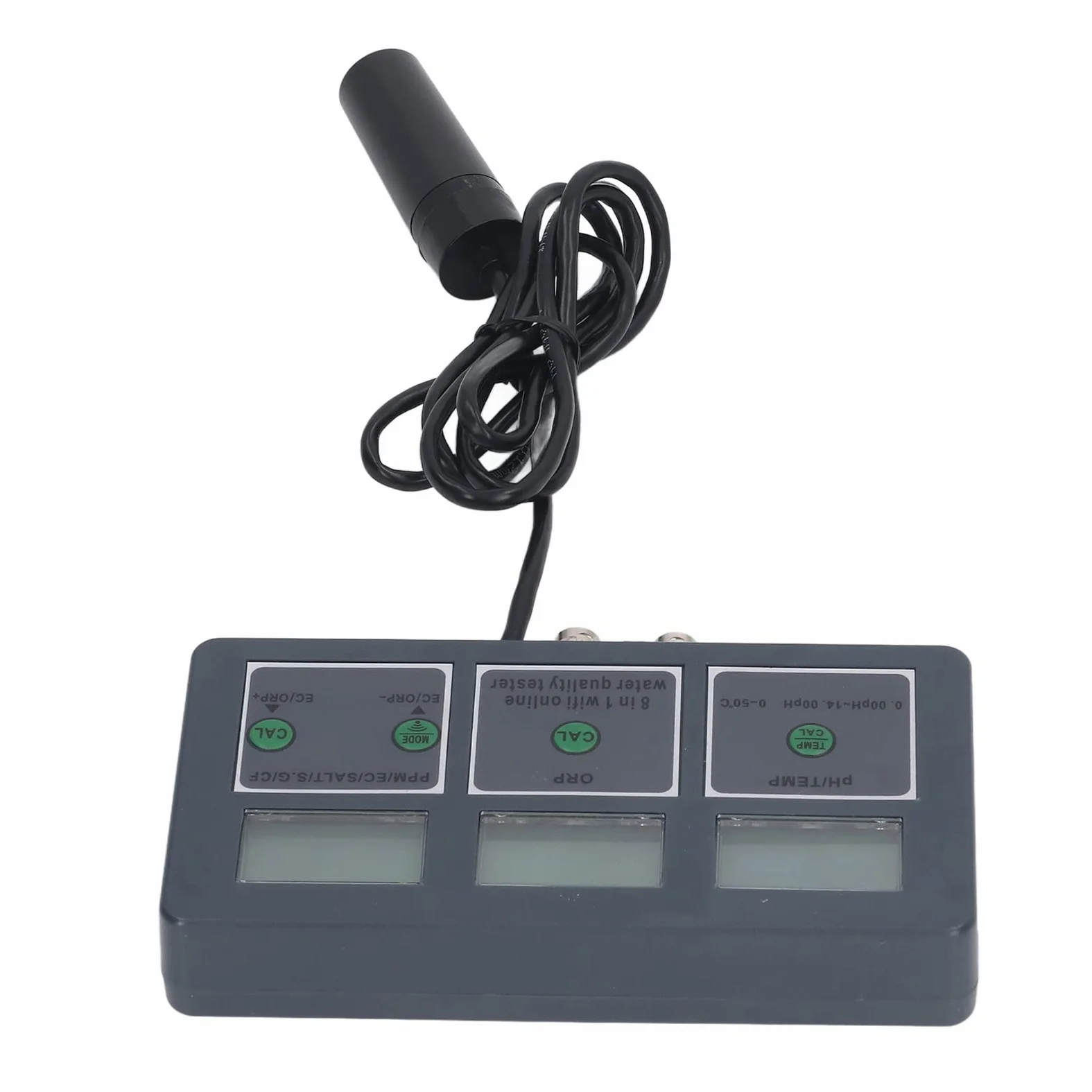 Testeur de Qualité de l'eau, 8 en 1 Testeur S.G Ph EC Salt Orp Tds CF Temp, Portable Kit d'analyse de l'eau pour l'eau Potable, Les piscines, Aquariums, Détecteur Hydroponique