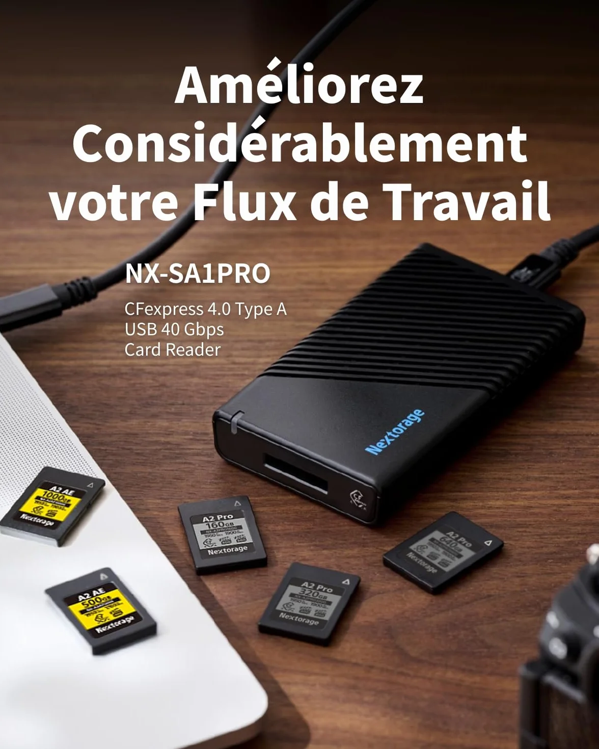 Nextorage CFexpress Type A 256Go Carte mémoire VPG200 Japonaise pour Sony Fujifilm A2SE NX-A2SE256G