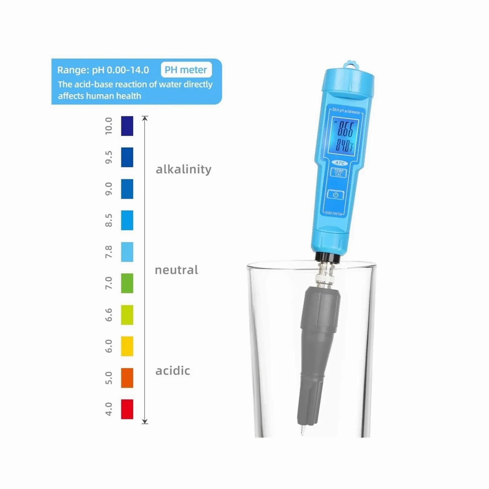 Testeur de qualité l'eau et du pH Sol, Ph-61181, for Aliments, fromas, crèmes, Lait, Viande, hydroponie, Laboratoire, Eau Potable, Outils jardina Jardinage, Agriculture