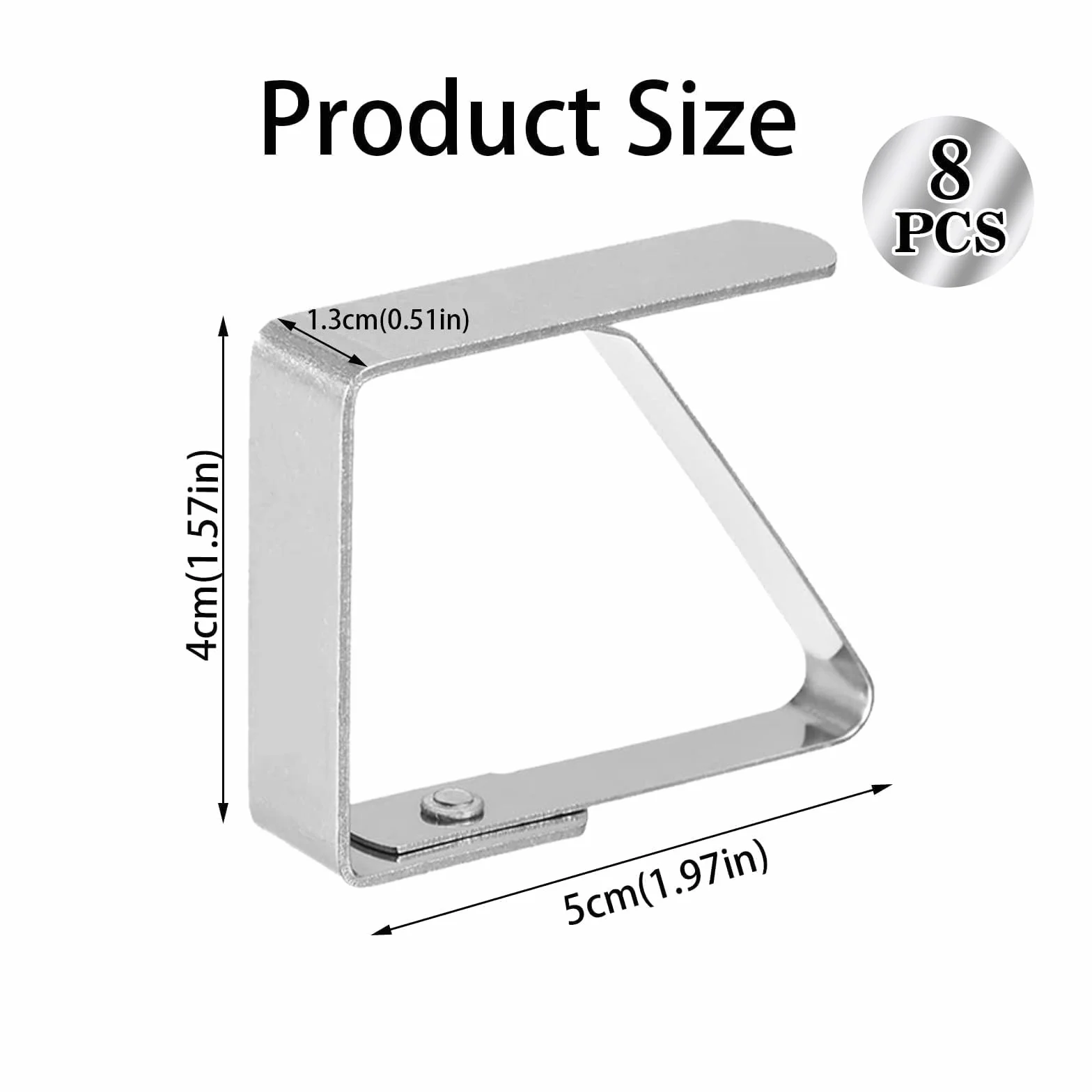 Pince Nappe Anti Pince 8 Clips Solides pour Tables 1-3 cm d'Épaisseur