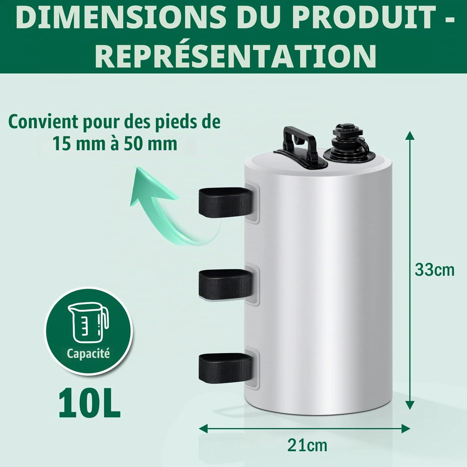 Paquet de 4 Poids de Water Bag Gazebo,Sacs de Poids Robustes pour Pieds de tonnelle,Réutilisable, Sacs de lestage pour Gazebos/Tentes de Jardin,Poids pour Jambes, tentes Pare-Soleil, Parasol