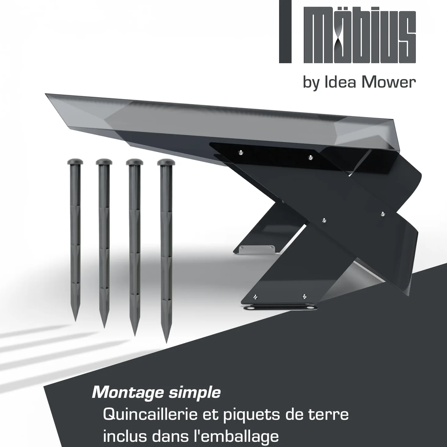 Idea Mower Garage Robot Tondeuse - Abri Robot Tondeuse Transparent - Compatible Mammotion Luba - Accès Facile aux Commandes - Abri Tondeuse Robot, Garage Robot Tondeuse avec Couvercle