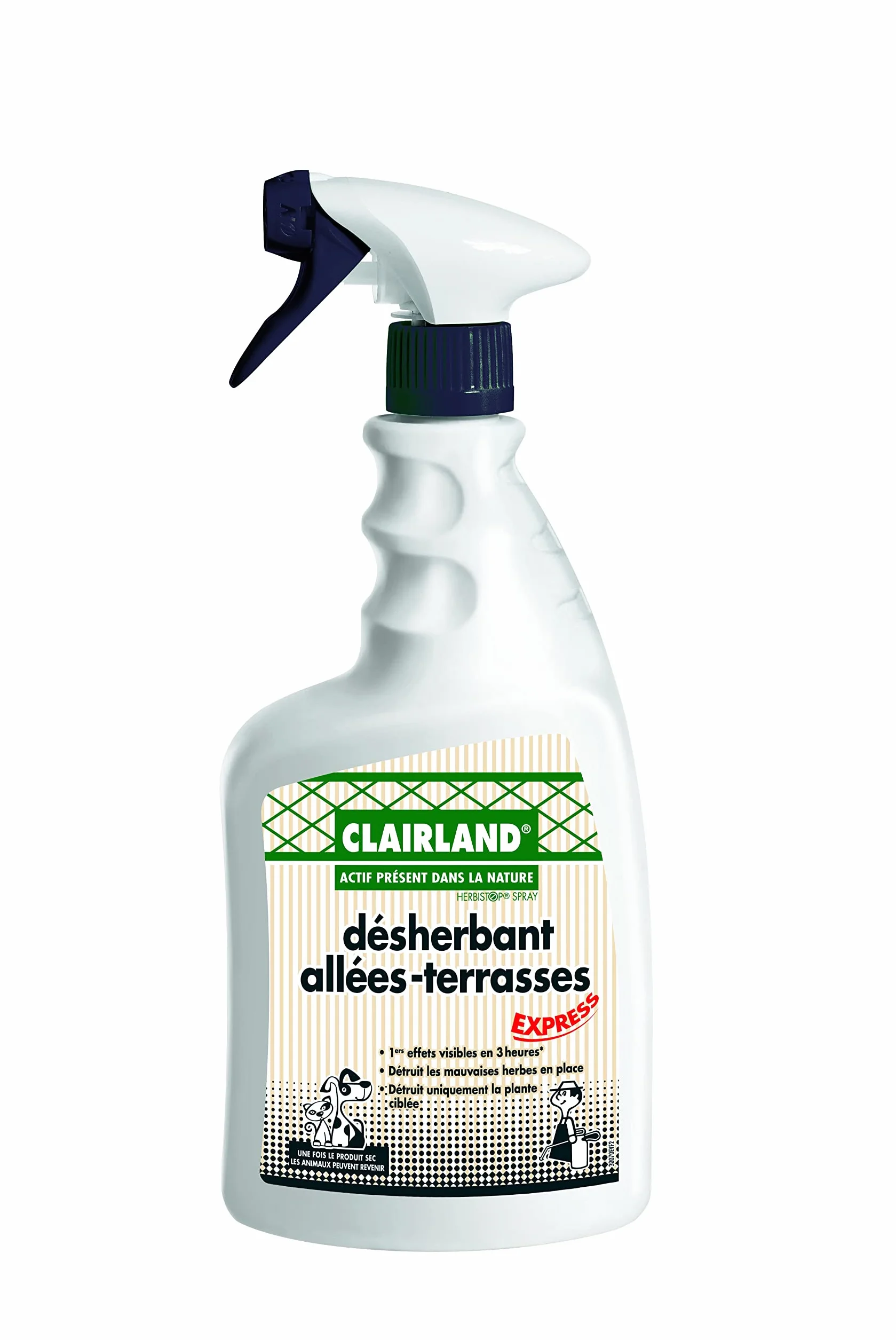 CLAIRLAND Désherbant Allées Terrasses Actif Nature Prêt à l'emploi 900 ML