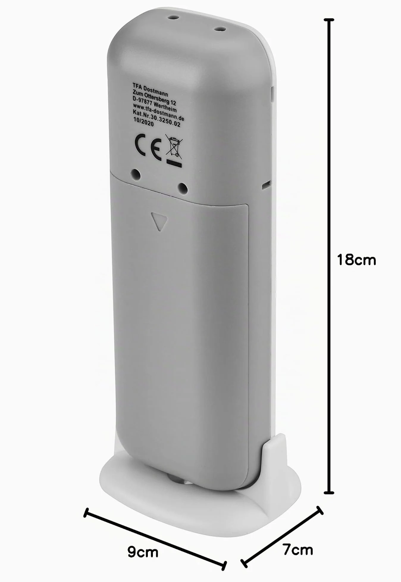 TFA Dostmann thermomètre numérique sans fil XENA HOME, 30.3074.10, surveillance du climat intérieur, avec capteur extérieur, anthracite