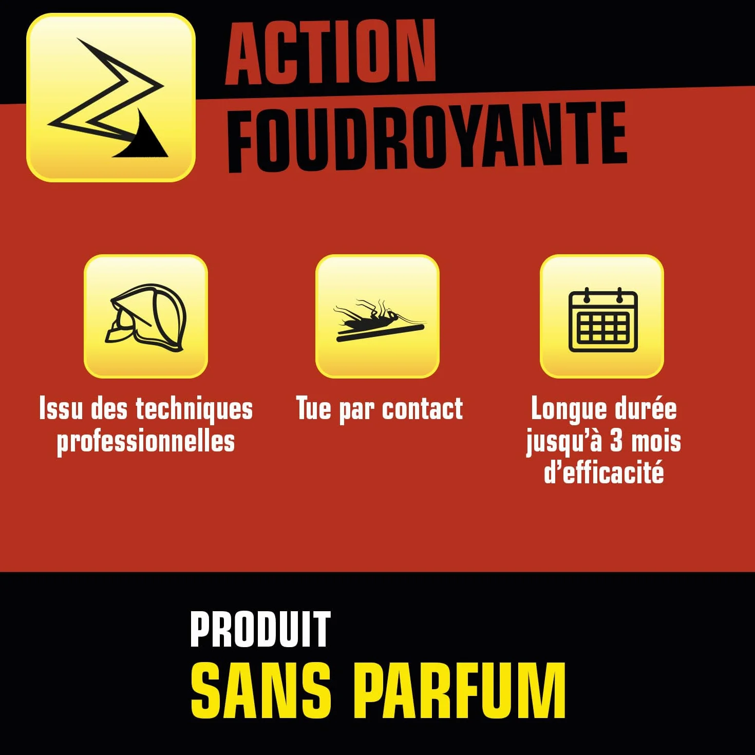 Spray Aérosol Anti Cafards et Araignées 1L Action Radicale Longue Durée Professionnel