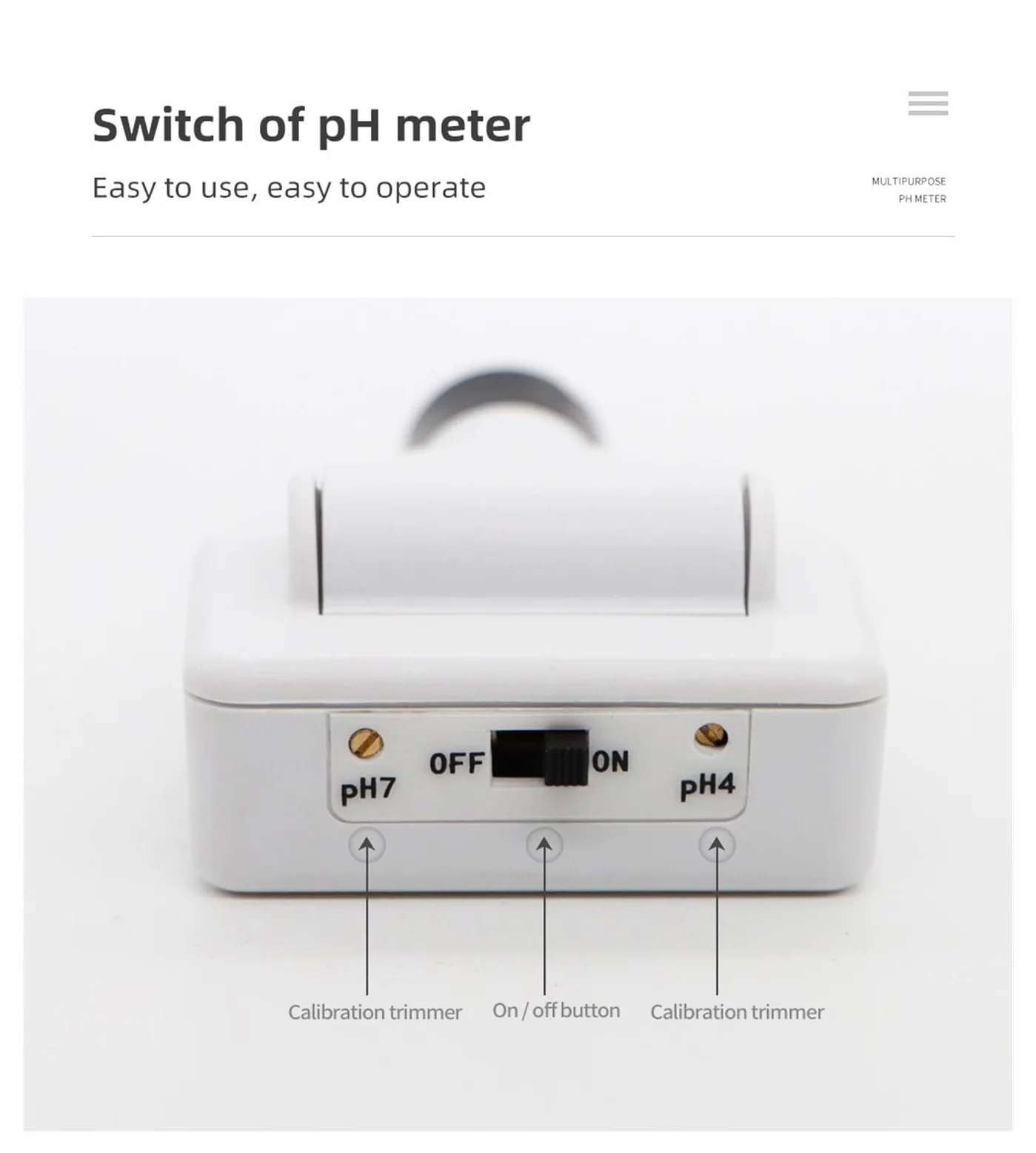 PH-98211 Testeur de pH numérique Multifonction, testeur d'acidité, du Sol avec rétroéclaira Blanc for froma, Viande et Jardinage, Agriculture