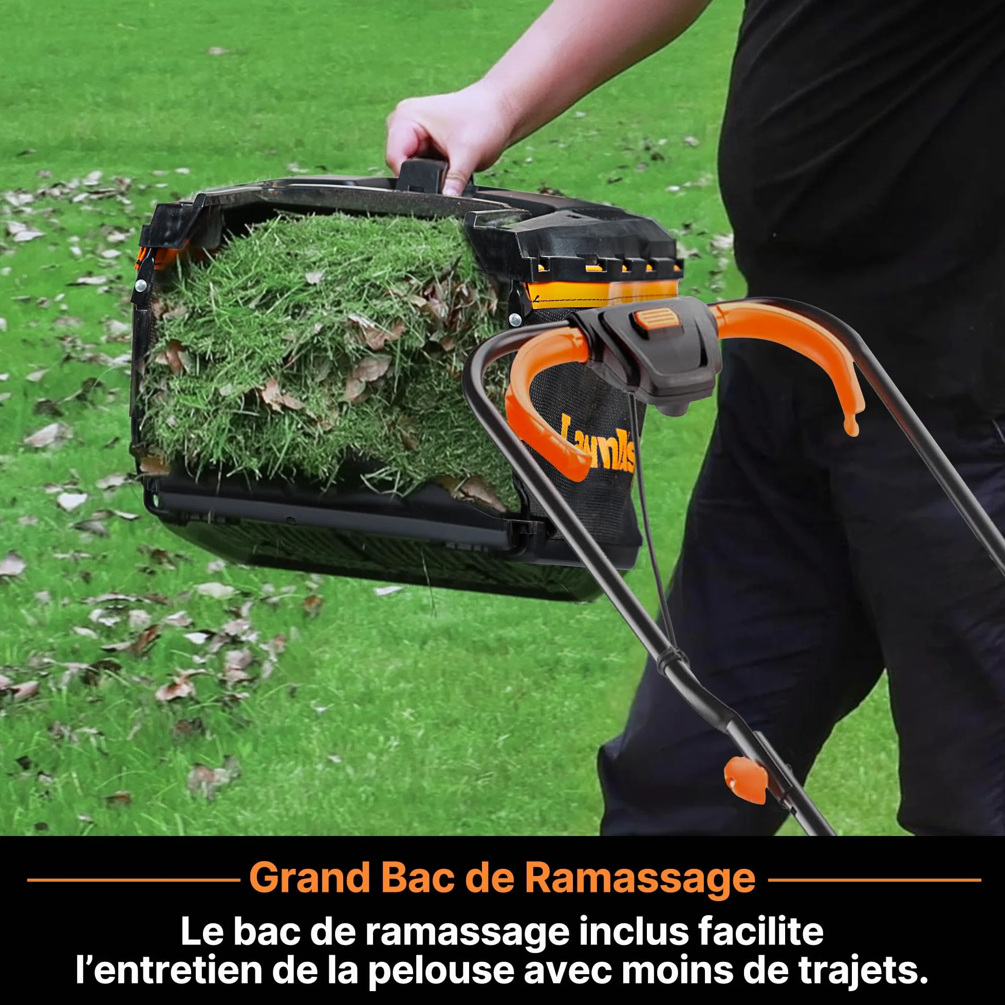 LawnMaster CLM2432K Tondeuse à Gazon Faucille sans Fil 24 V 32 cm Largeur de Coupe, 150 m², Hauteur de Coupe 25-65 mm, avec Batterie 4,0 Ah + Chargeur