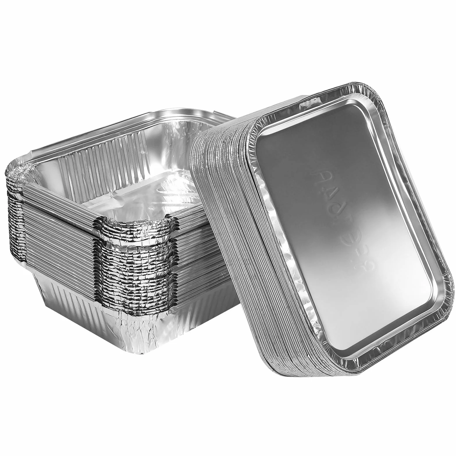 Barquettes en aluminium pour barbecue 600 ml résistantes à la chaleur réutilisables avec couvercle