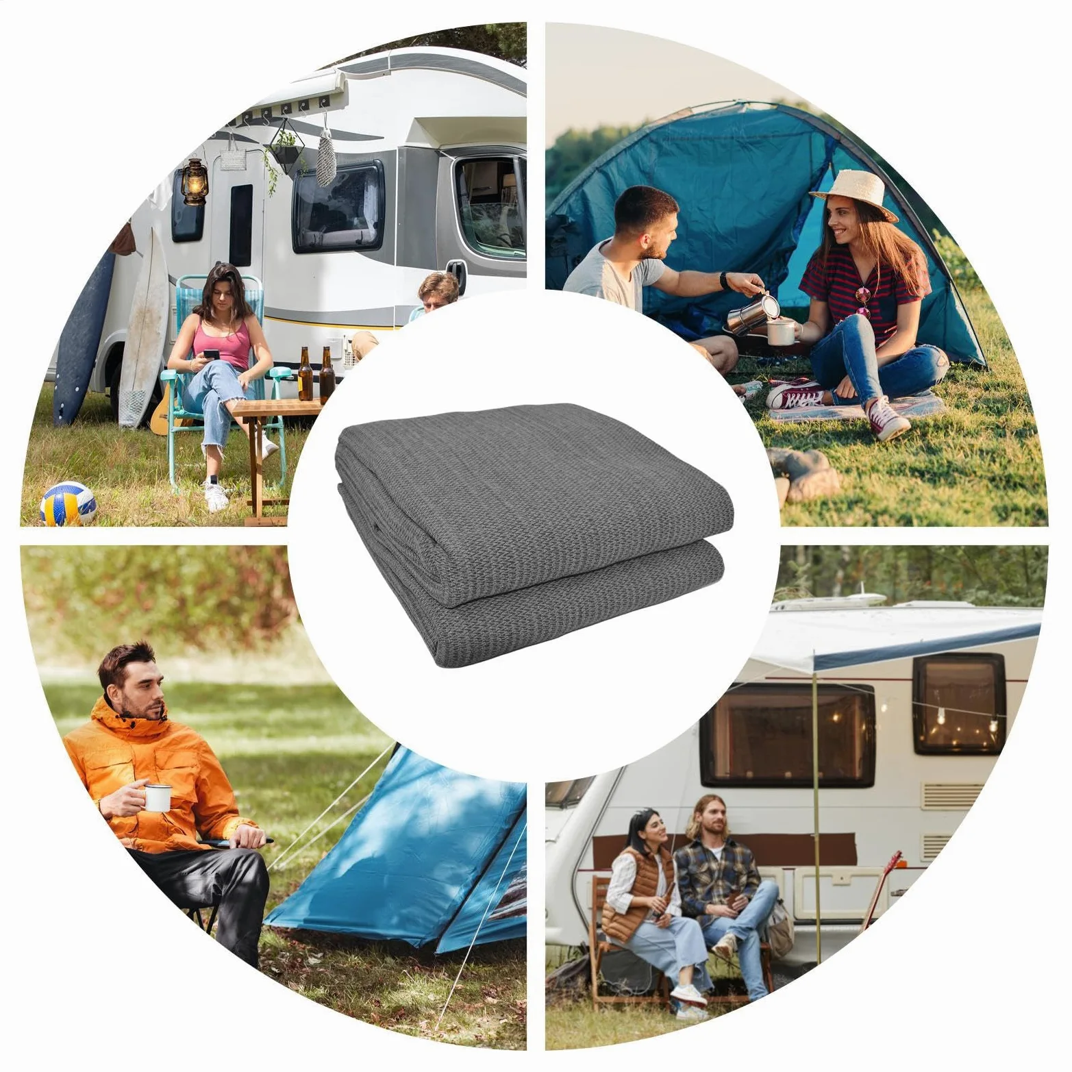 Couverture Imperméable Extérieure - Tapis Sol Camping Car, Matelas Pliable Résistant Humidité, Protection Voyage Portable | Terrasse Pelouse Pique Nique Randonnée Balcon Maison Pour Adulte Enfant