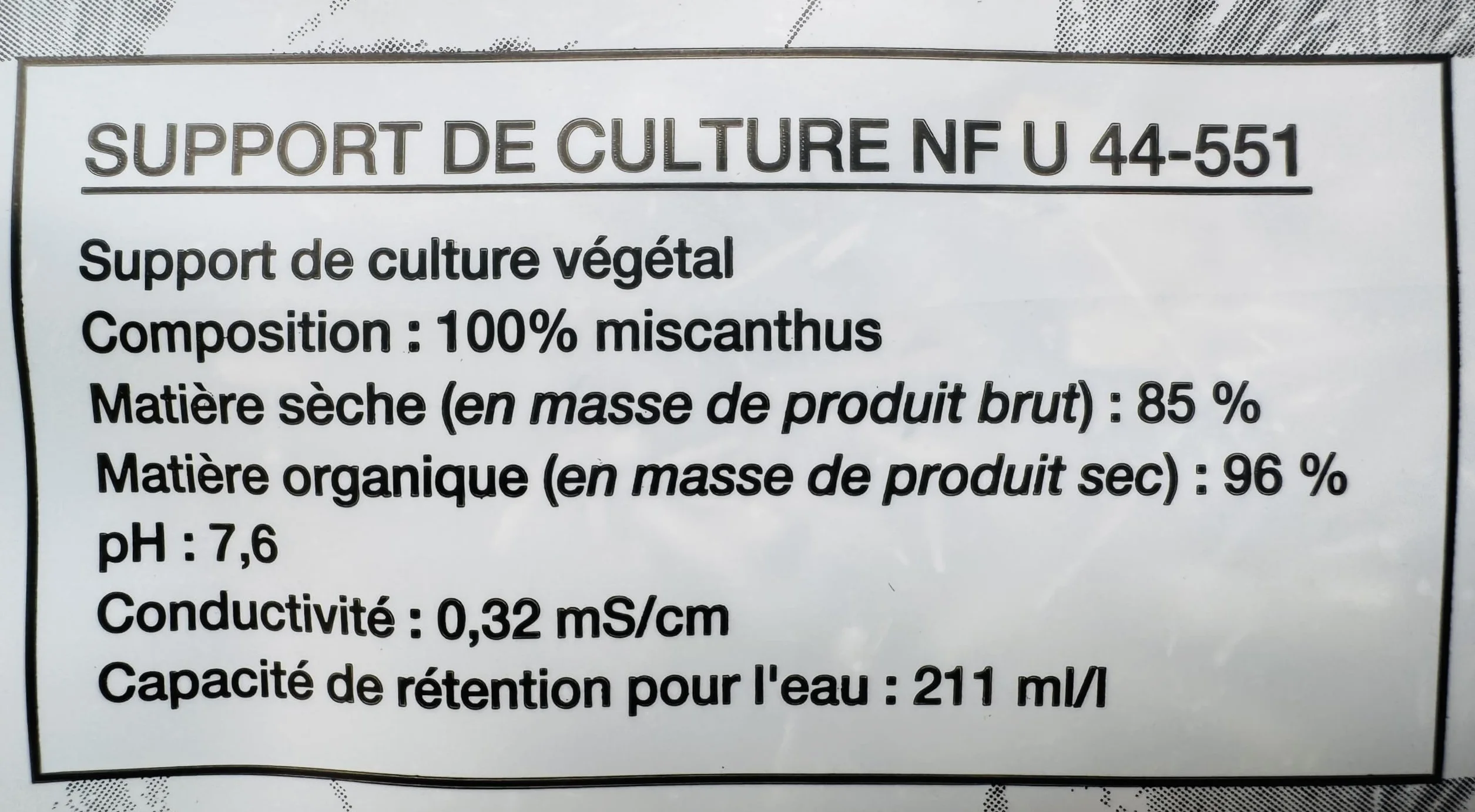 Paillage Naturel Miscanthus Français 15 kg (130L) Support de Culture NF U 44-551