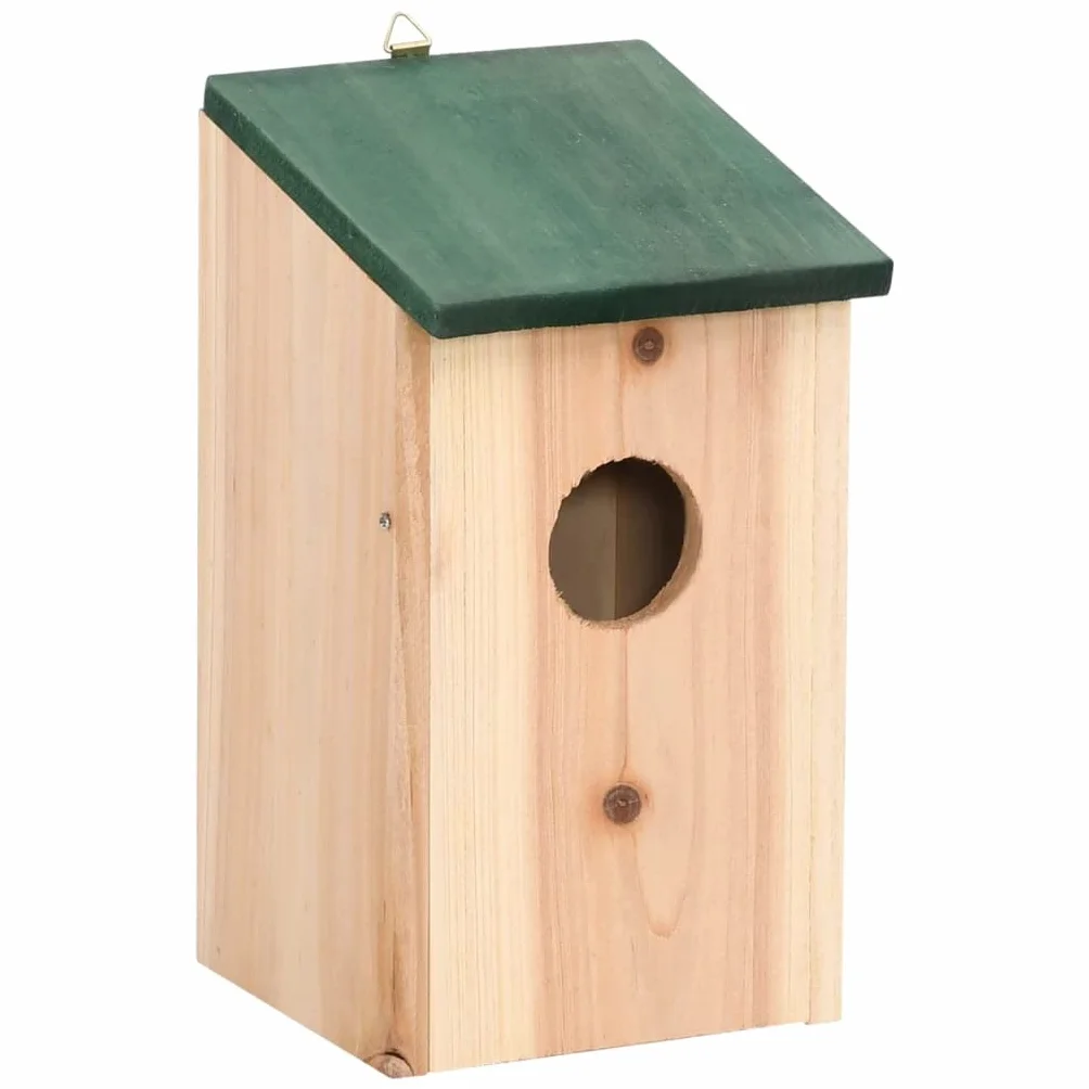 vidaXL 4X Nichoirs en Bois de Pin pour Oiseaux Jardin Extérieur