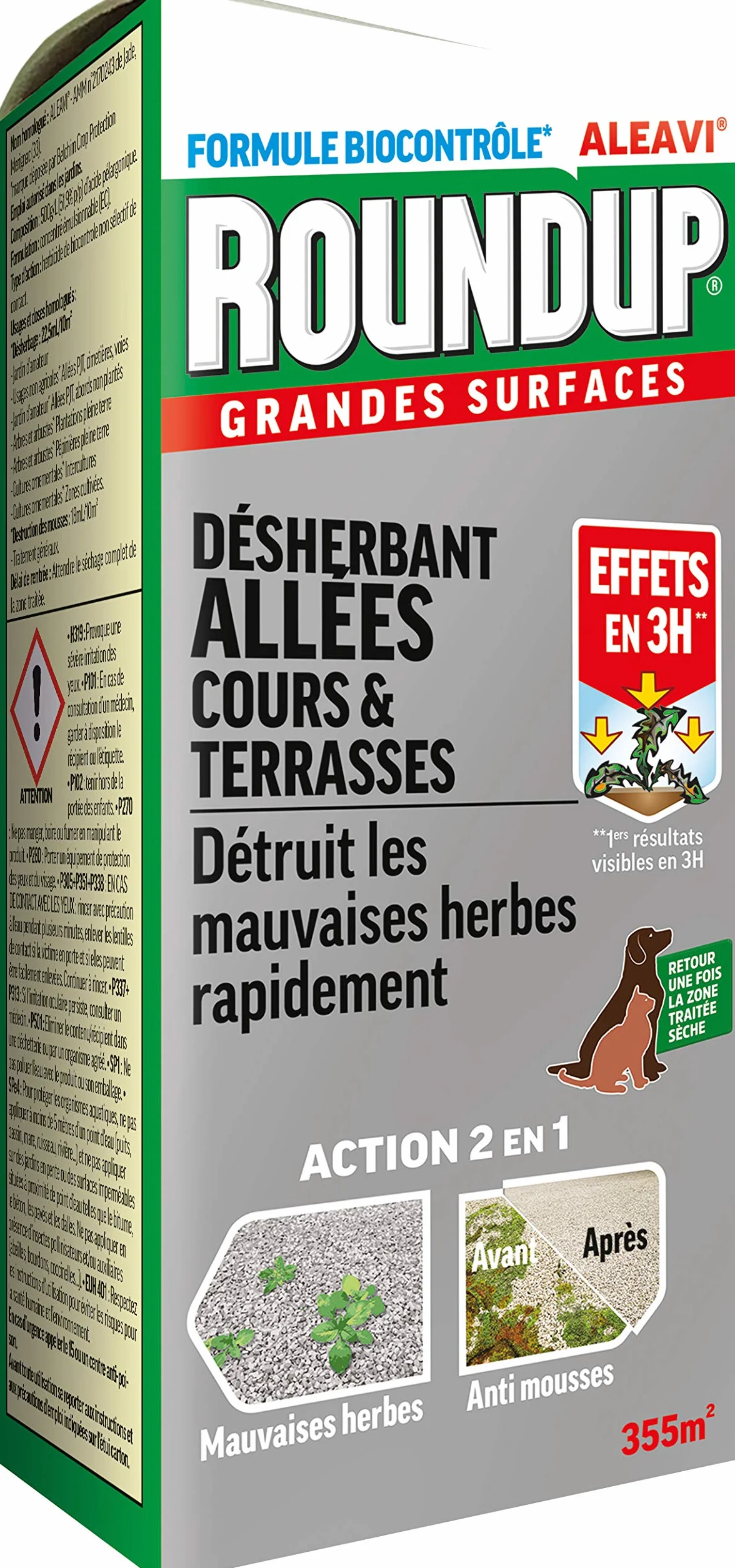 Roundup Désherbant Concentré 800ml Allées Cours Terrasses