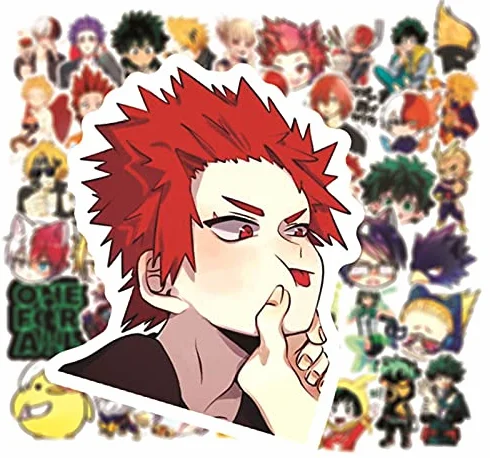 My Hero Academia Autocollants 50 pièces étanche pour valise skateboard ordinateur portable