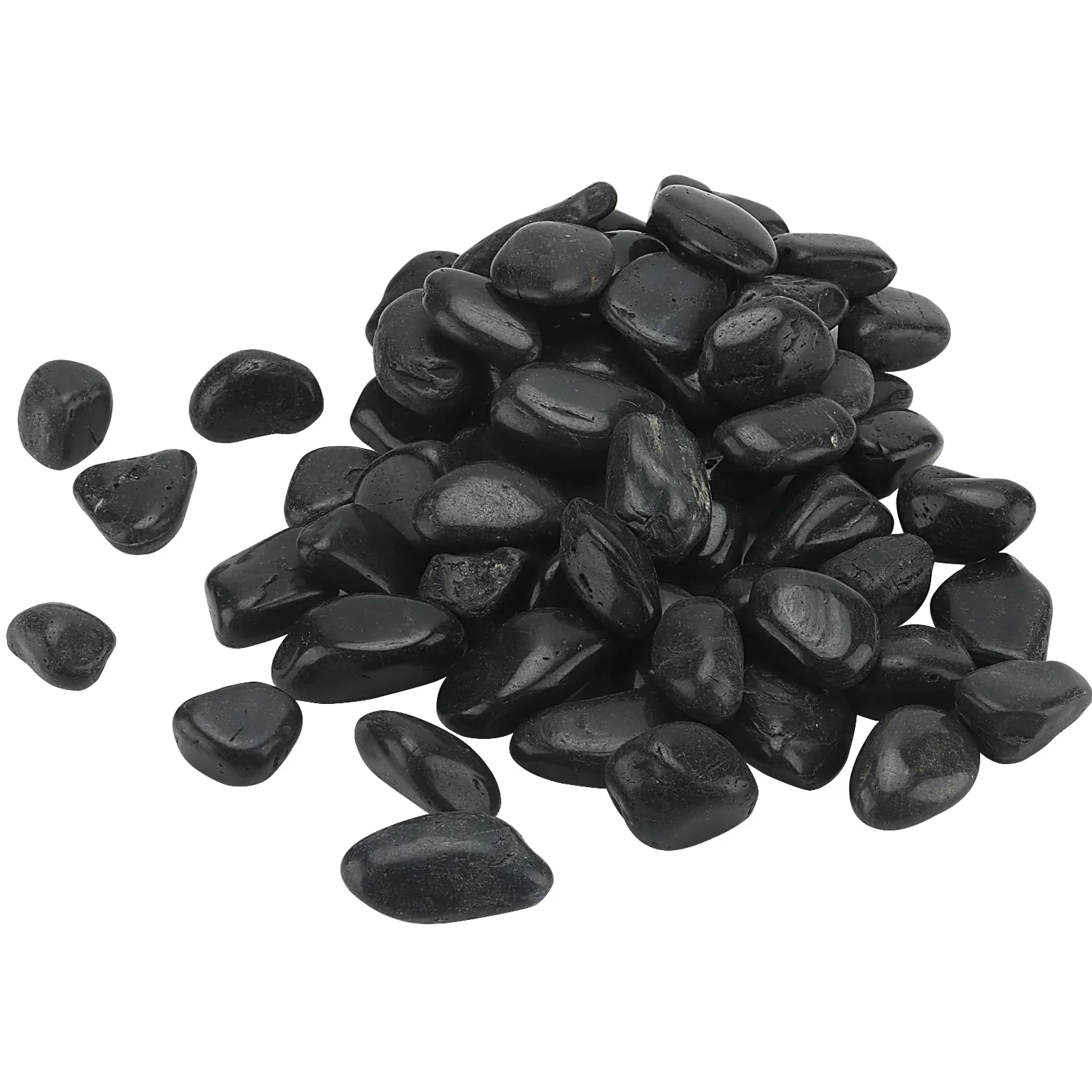 4,5 kg de pierres décoratives noires, 20-40 mm, galets polis naturels, pierres de jardin pour aménagement paysager, aquarium, pot de fleurs, décoration d'intérieur