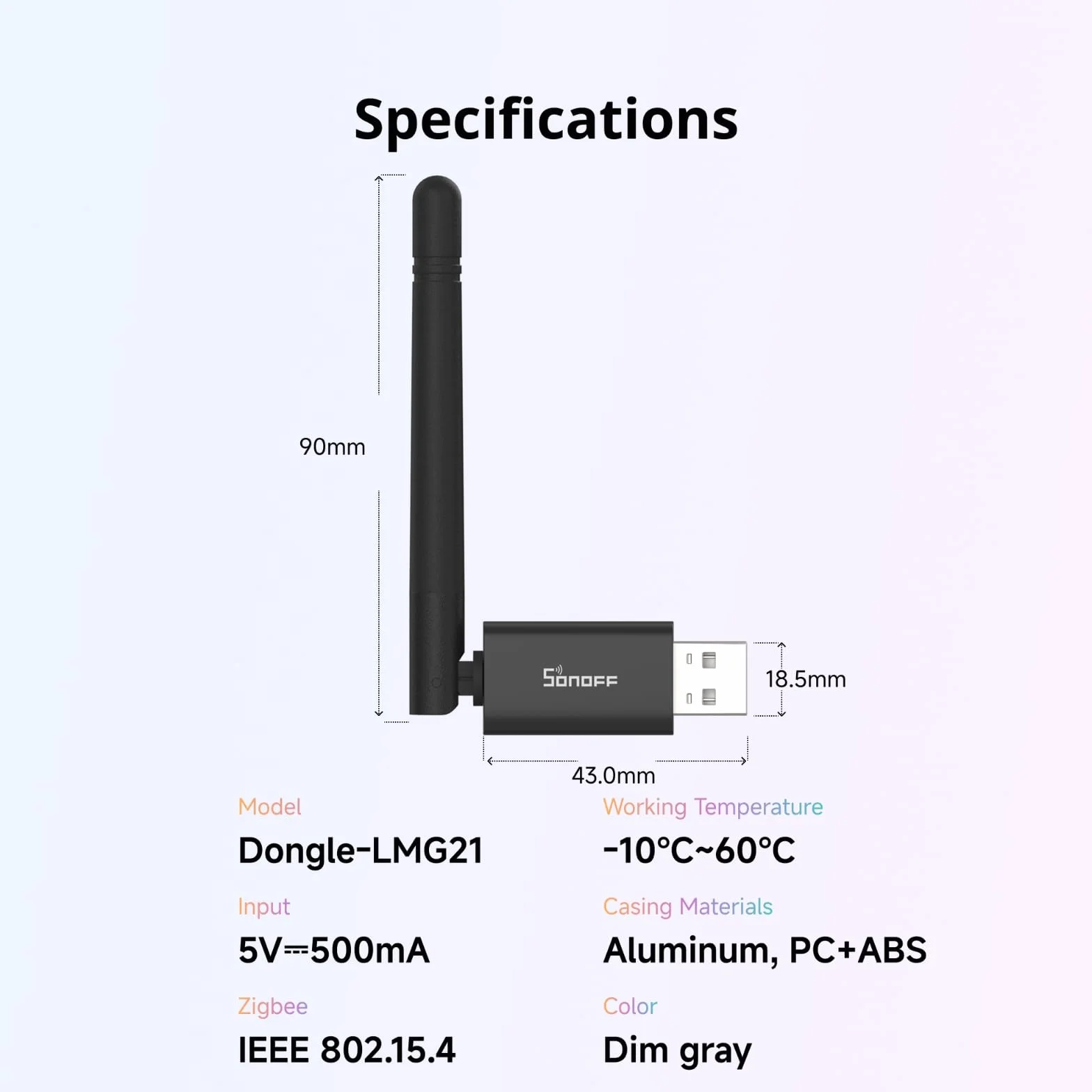 SONOFF Zigbee 3.0 Thread Dongle Lite EFR32MG21 Coordinateur USB Home Assistant Zigbee2MQTT