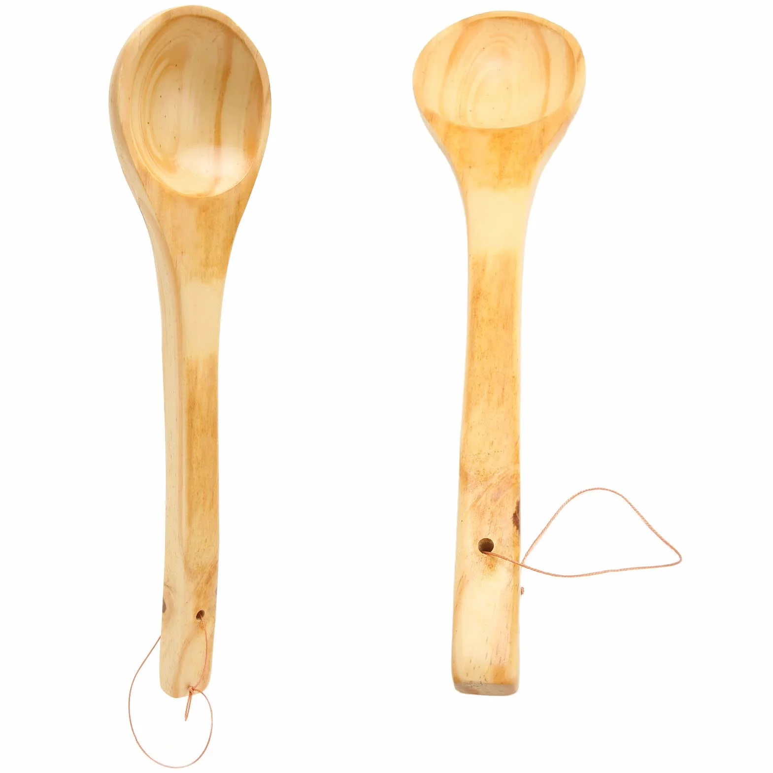 Louche de Sauna 39×10cm Bois Grande Capacité Long Manche pour Sauna Hammam