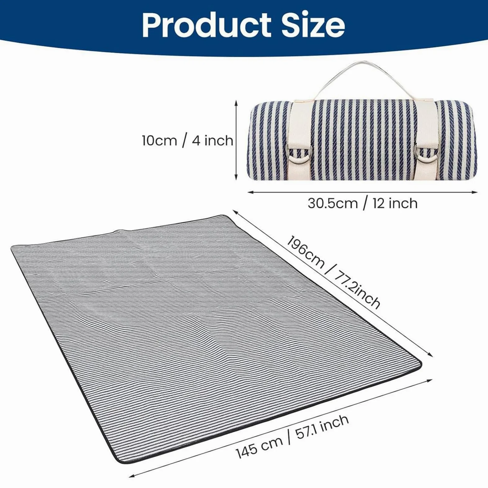 Couverture De Pique-Nique D'Extérieur Tapis Plage Portable Anti-Sable | Tapis Anti-Sable Randonnée Pour Randonnée Sac à Dos, Parc, Camping, Plein Air, , Vacances, Terrasse