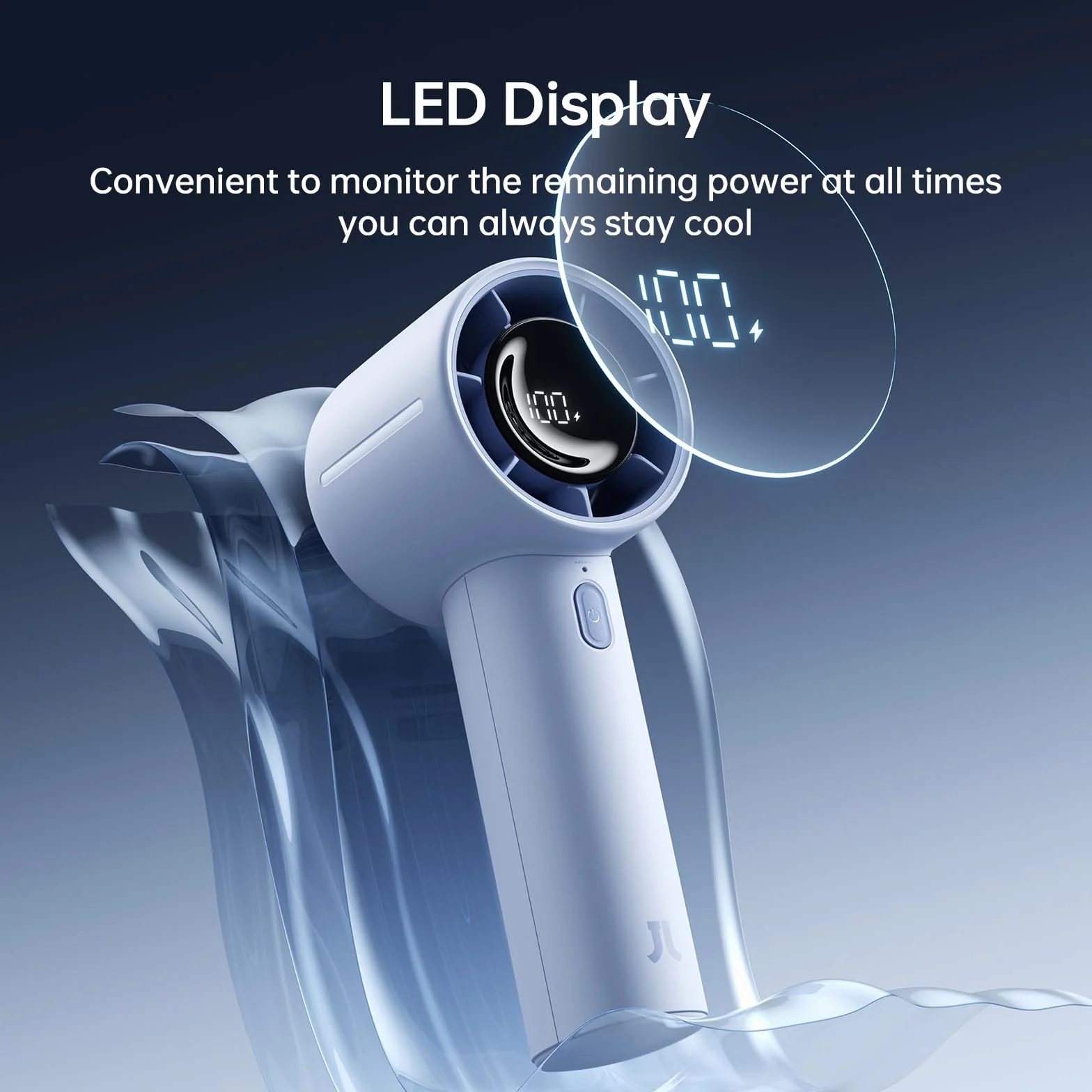 JISULIFE Mini ventilateur portable 5000mAh rechargeable 28h 5 vitesses