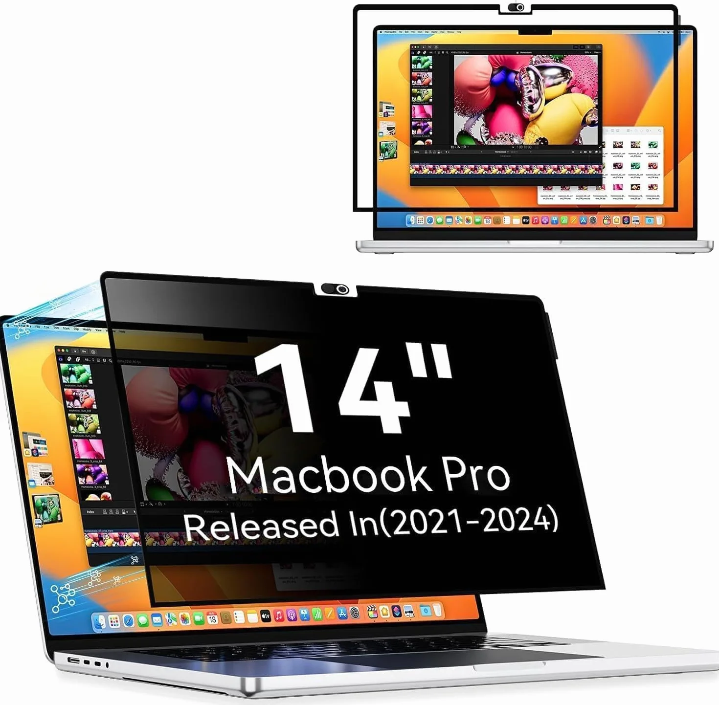 Filtre de Confidentialité MacBook Pro 14 Pouces 2021-2026 M1 M2 M3 M4 M5 Anti Espion Lumière Bleue