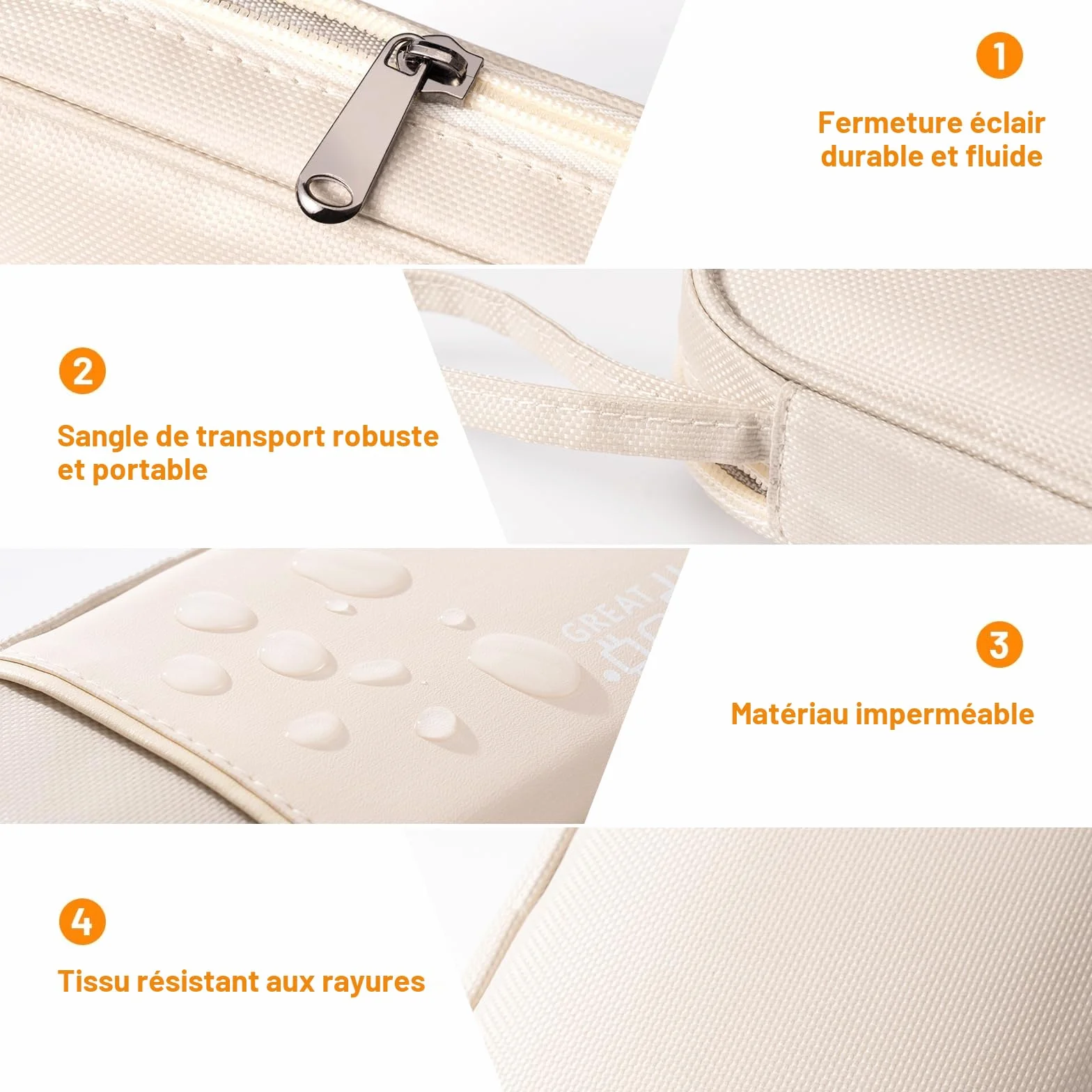 OrgaWise Sac Électronique Multifonctionnel Portable Étanche Rangement pour Disques Durs, Chargeurs, Câbles, Cartes Mémoire