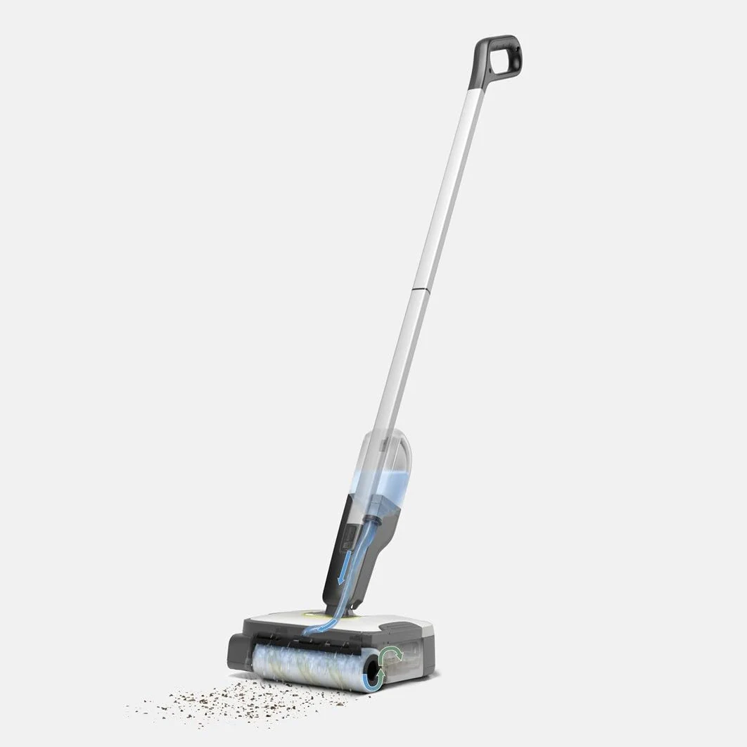 KÄRCHER Nettoyeur de Sols FC 2-4 Battery Set, sans Fil + Rouleau Rotatif en Microfibres, Autonomie Batterie : env. 20 Min, Rendement Surfacique par Charge de Batterie : env. 70 m², Batterie Amovible