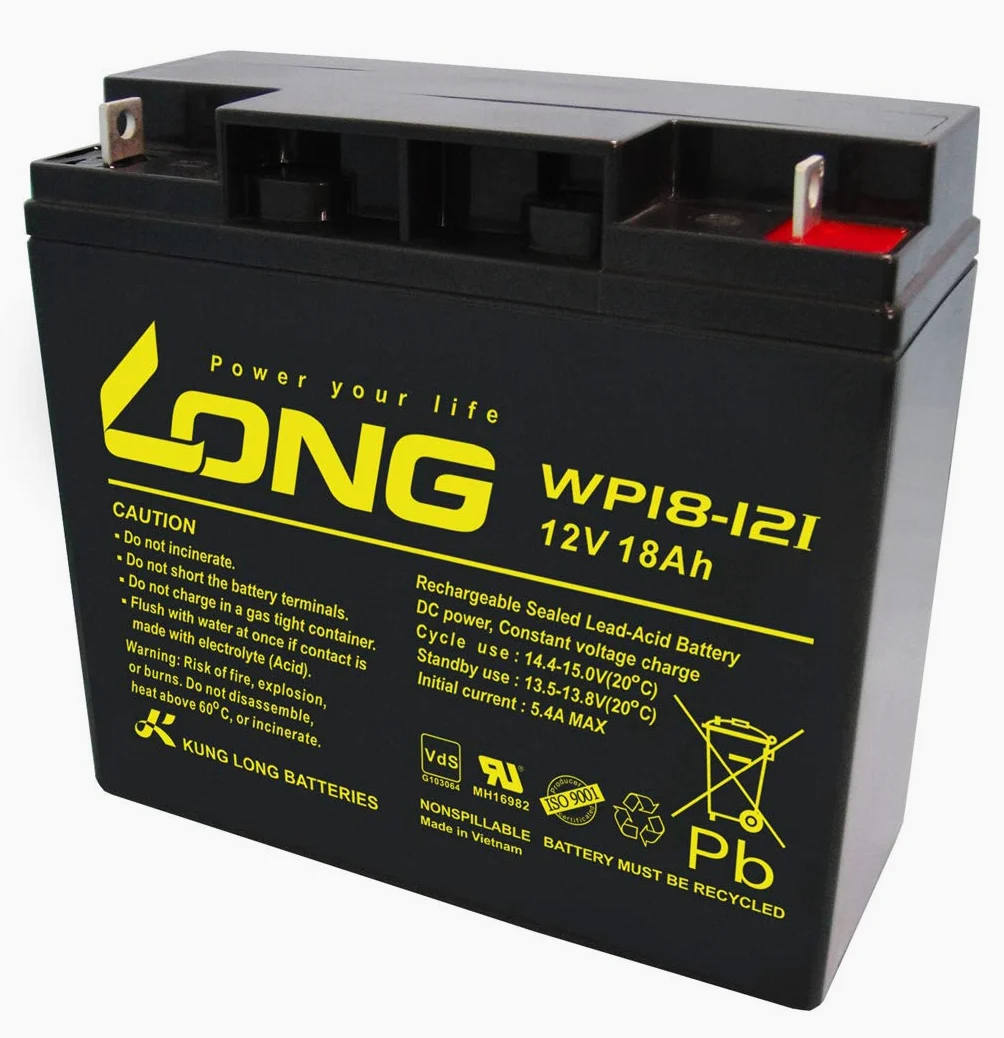 Batterie au plomb 18 Ah 12 V AGM WP18-12I résistante aux cycles pour tondeuse à gazon, tracteur de pelouse, tondeuse autoportée, bateau, scooter 17 Ah 19 Ah 20 Ah 22 Ah 23 Ah