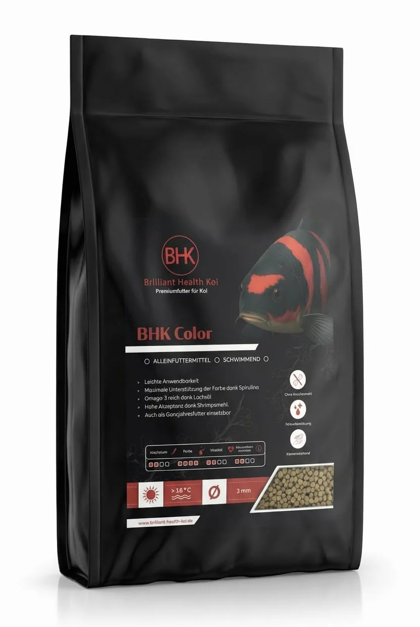 Nourriture pour carpes koï Color 1,2 kg - Granulés flottants 3 mm - Avec spiruline et huile de saumon