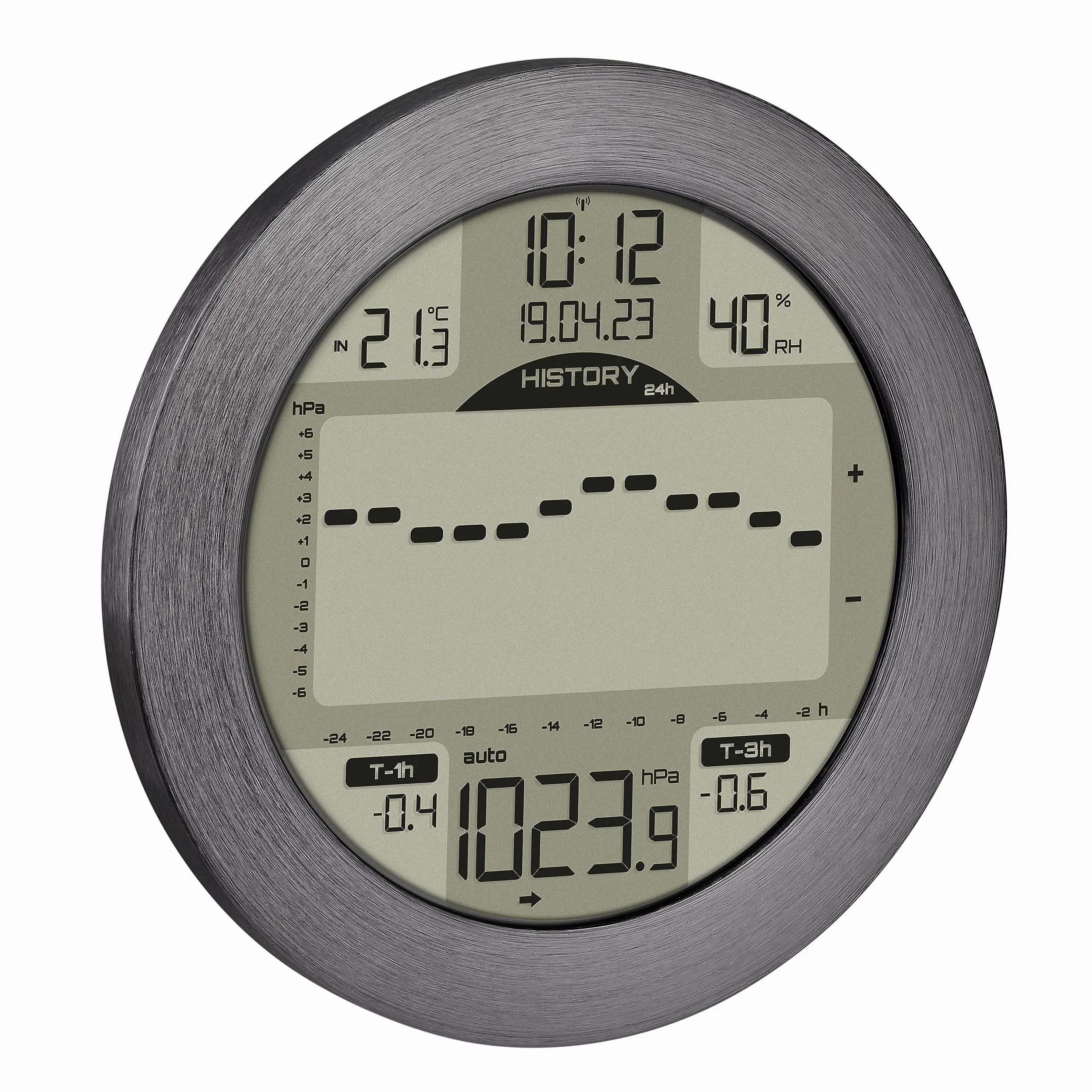 TFA Dostmann Station météo Meteomar, 35.1124.10, pour les navigateurs/bateliers, tendance de la pression, alarme réglable, anthracite