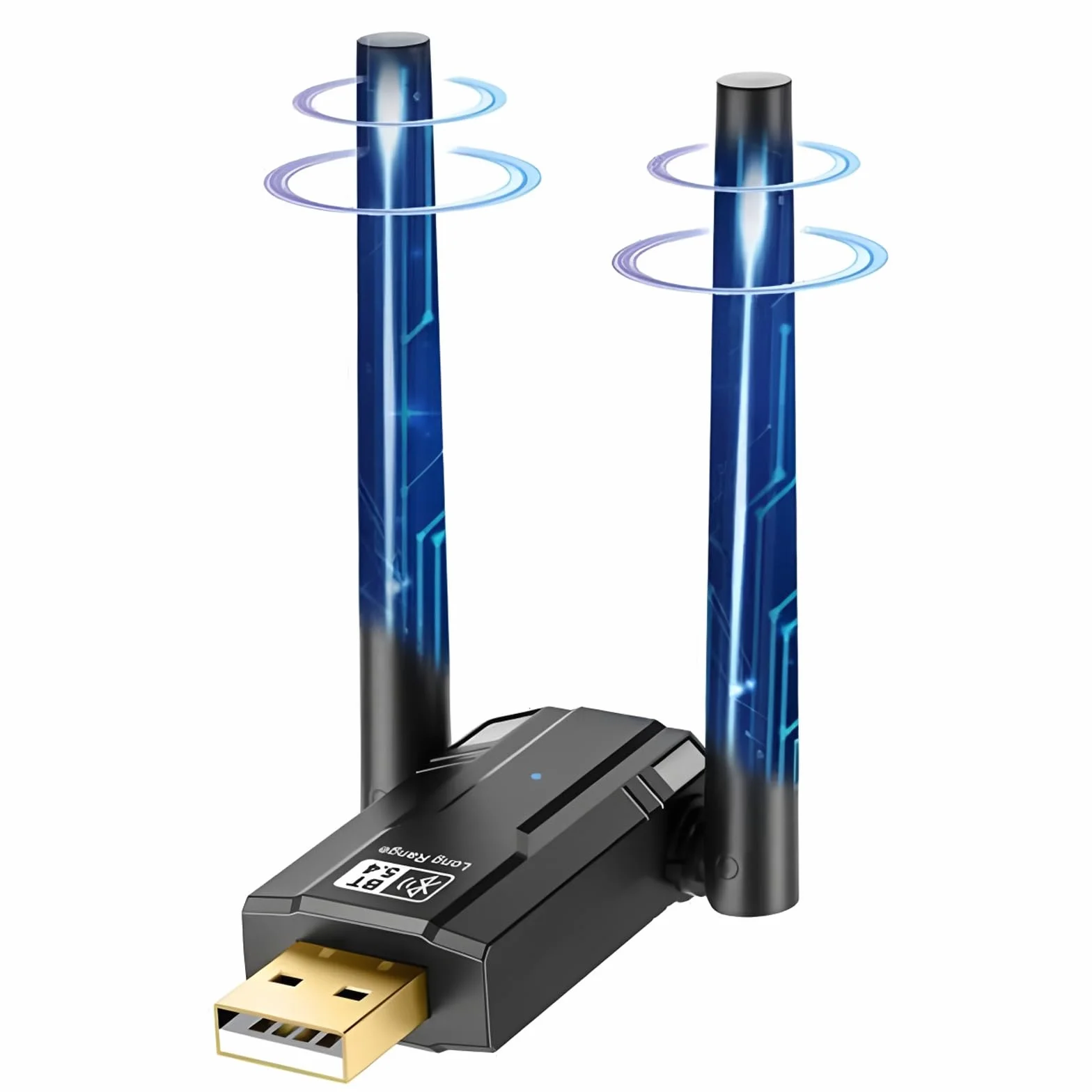 Dongle USB Bluetooth 5.4 pour PC, 150M Clé Bluetooth Plug and Play Windows 11 10 8.1 7