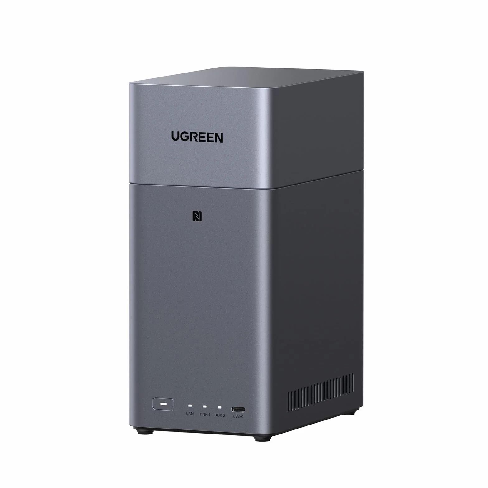 UGREEN NASync DH2300 NAS Bureau 2 Baies 4Go RAM NFC One-Touch LAN 1GbE Album Photo IA