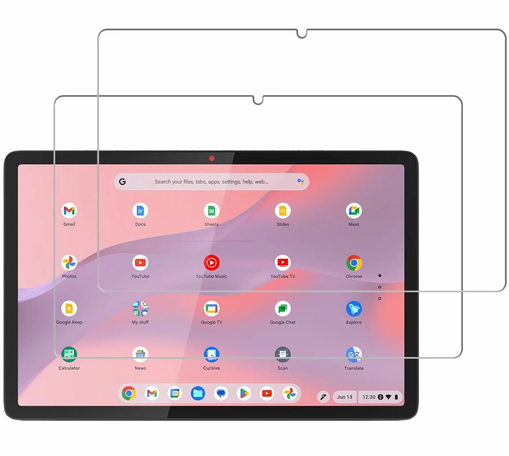 Lot de 2 protecteurs d'écran en verre trempé 9H pour Lenovo IdeaPad Chromebook Duet 11" modèle 11M889