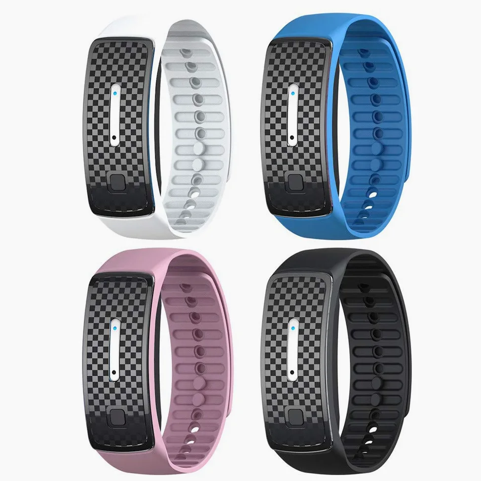 Bracelet Insectifuge Rechargeble, Bandes de Moustique, Anti Bracelet de Moustique pour des Activités en Plein Air D'adultes D'enfants (Blanc)