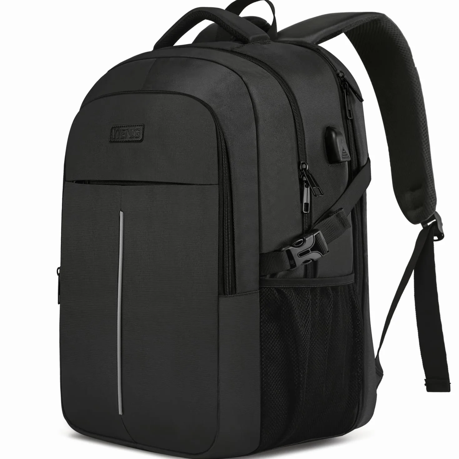 Sac à Dos Ordinateur Portable 17.3 Pouces 50L Antivol Imperméable USB Voyage Homme Femme Noir