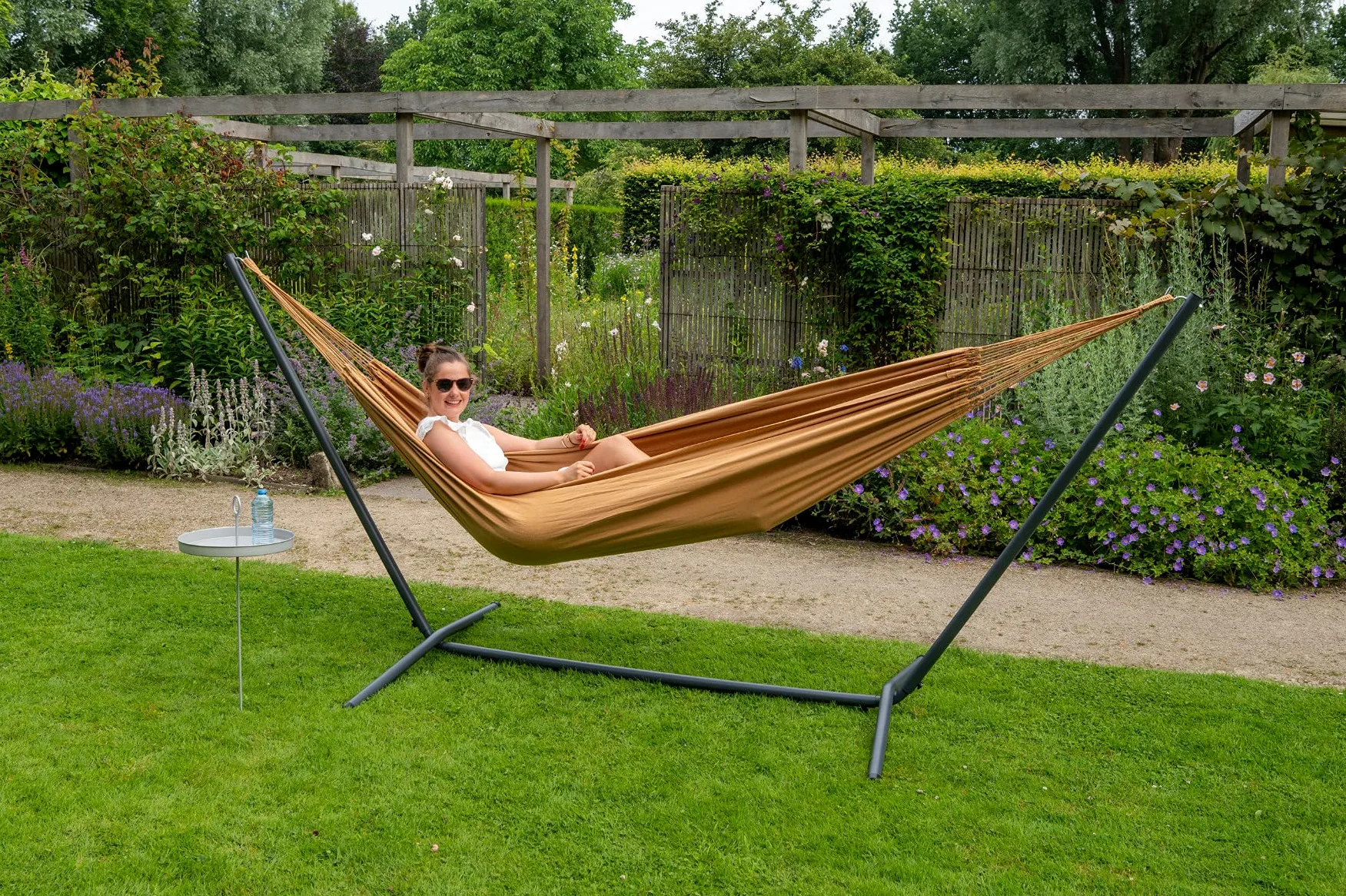 Tropilex Hamac de Jardin Exterieur 2 Places | Hamac Double Classique 180 kg Colombien | Randonnée | Fabriqué à la Main | Style Organic Mocca 350 cm