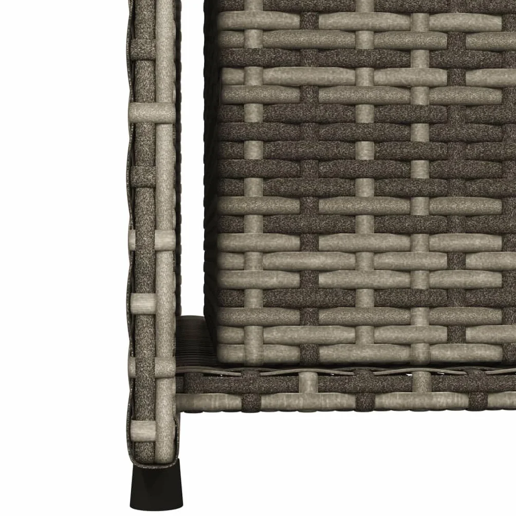vidaXL Armoire Rangement Jardin Étagères Meuble Extérieur Patio Gris Résine Tressée