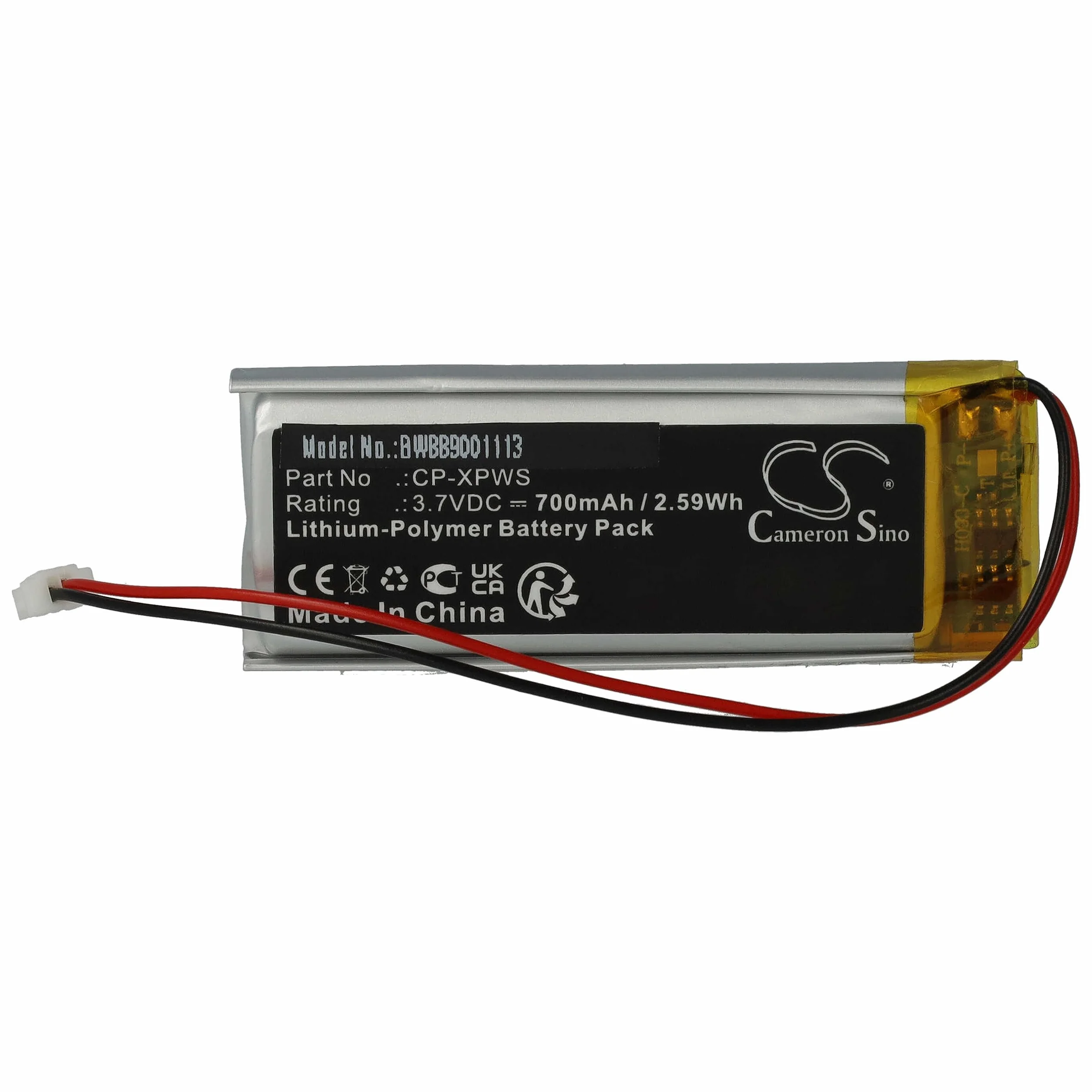 vhbw Batterie XP Deus WS1 WS2 WS3 WS4 WS5 détecteur de métaux 700mAh 3,7V Li-polymère