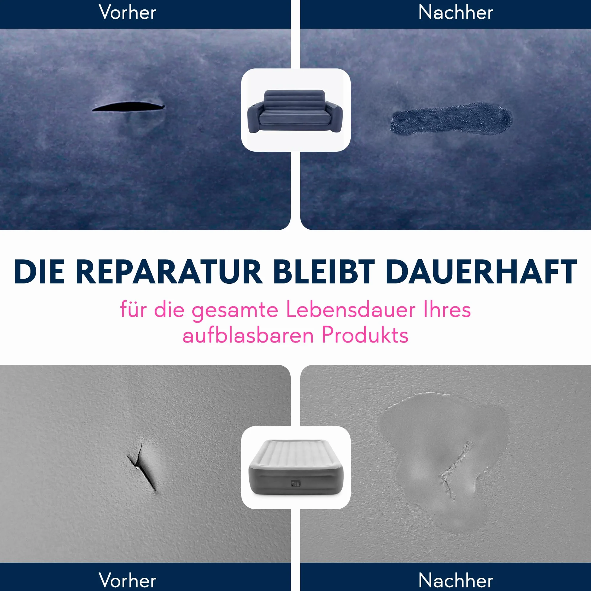 Kit de Réparation Liner Piscine PVC Colle Vinylique Silicone Scellante Transparente pour Piscines Gonflables Bateaux