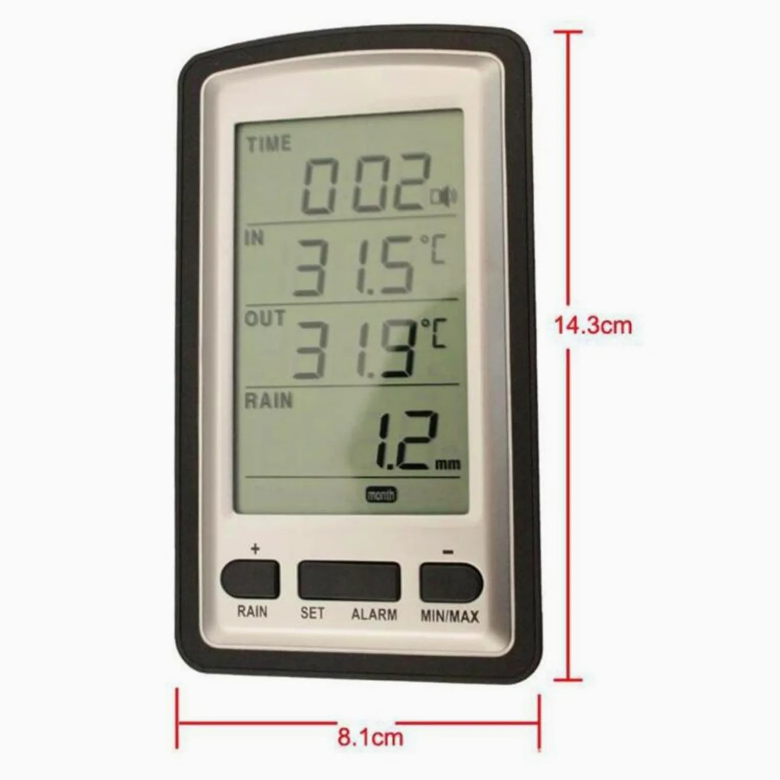 Pluviomètre, Station Météo Domestique avec Grand écran, Collecteur de Pluie Portable et Pratique.
