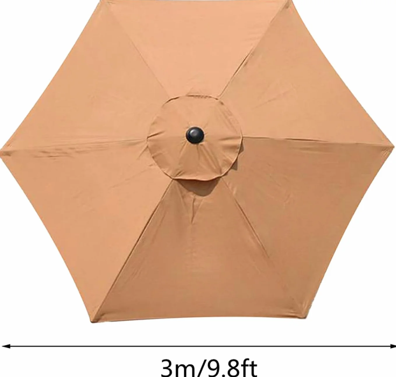 Housse de rechange pour parasol 2,7 m 6 baleines blanc