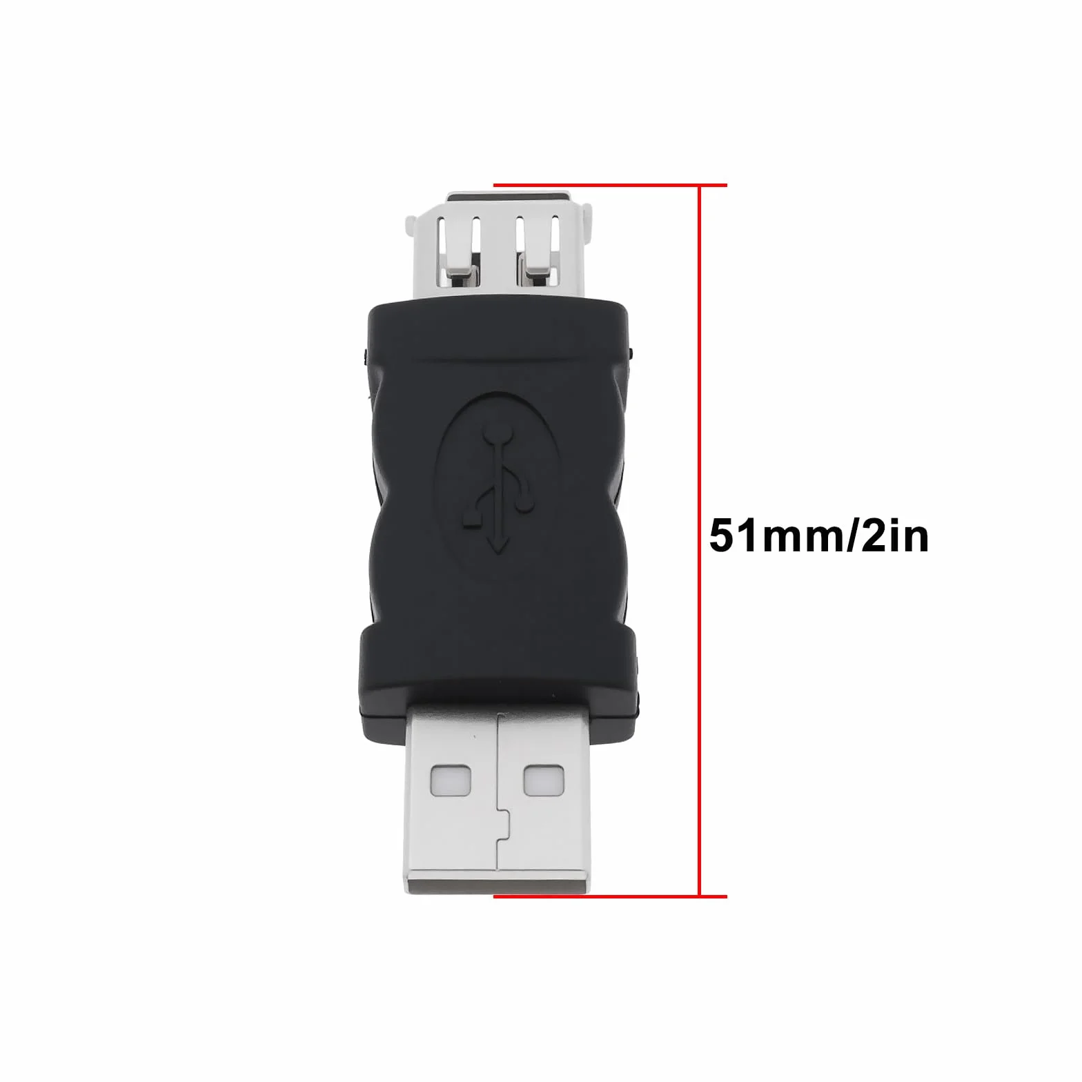Lot de 2 adaptateurs Firewire IEEE 1394 6 broches femelle vers USB mâle