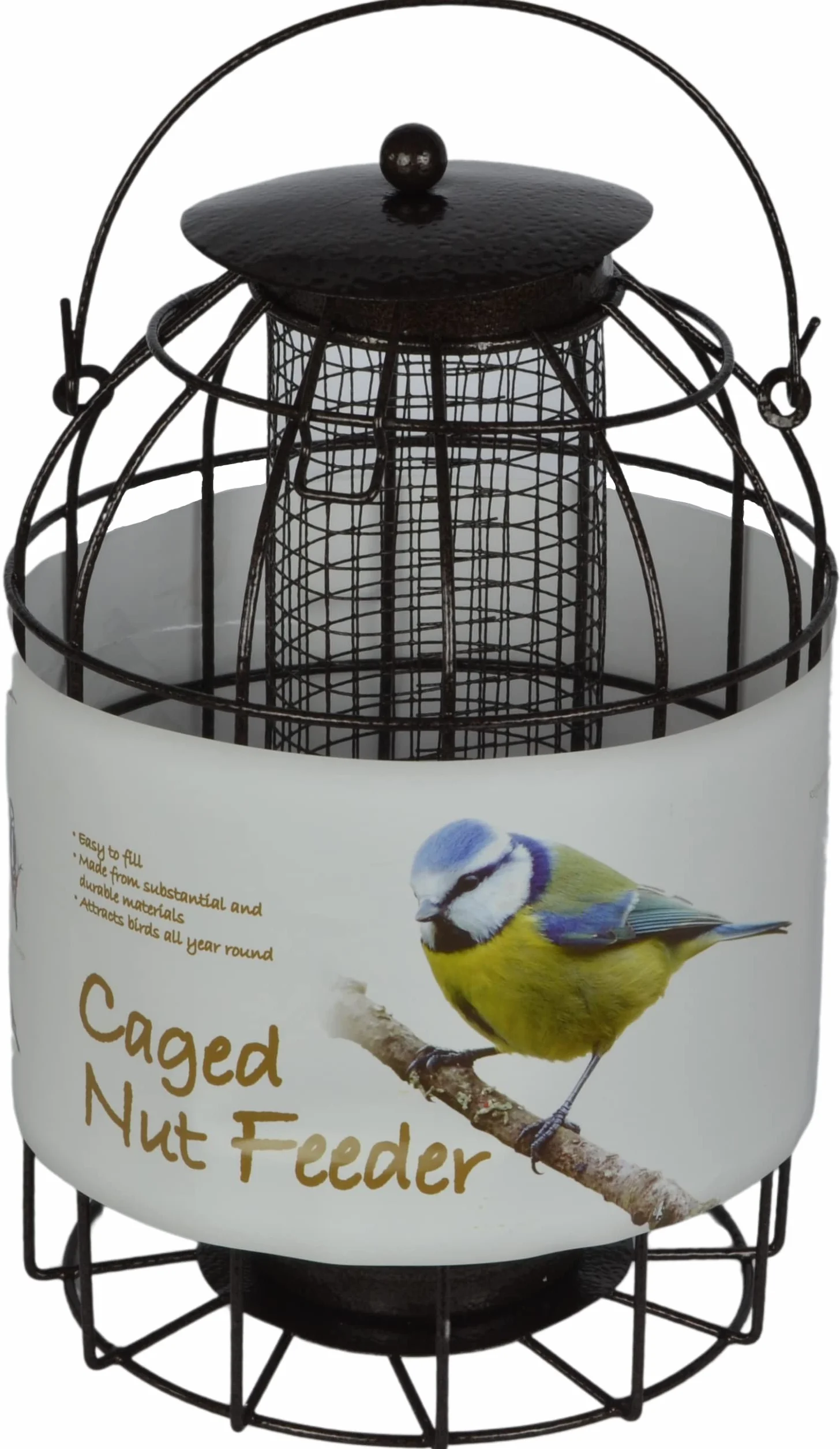 Mangeoire pour Oiseaux Sauvages Green Jem en Forme de Dôme Anti-Écureuils et Grands Oiseaux