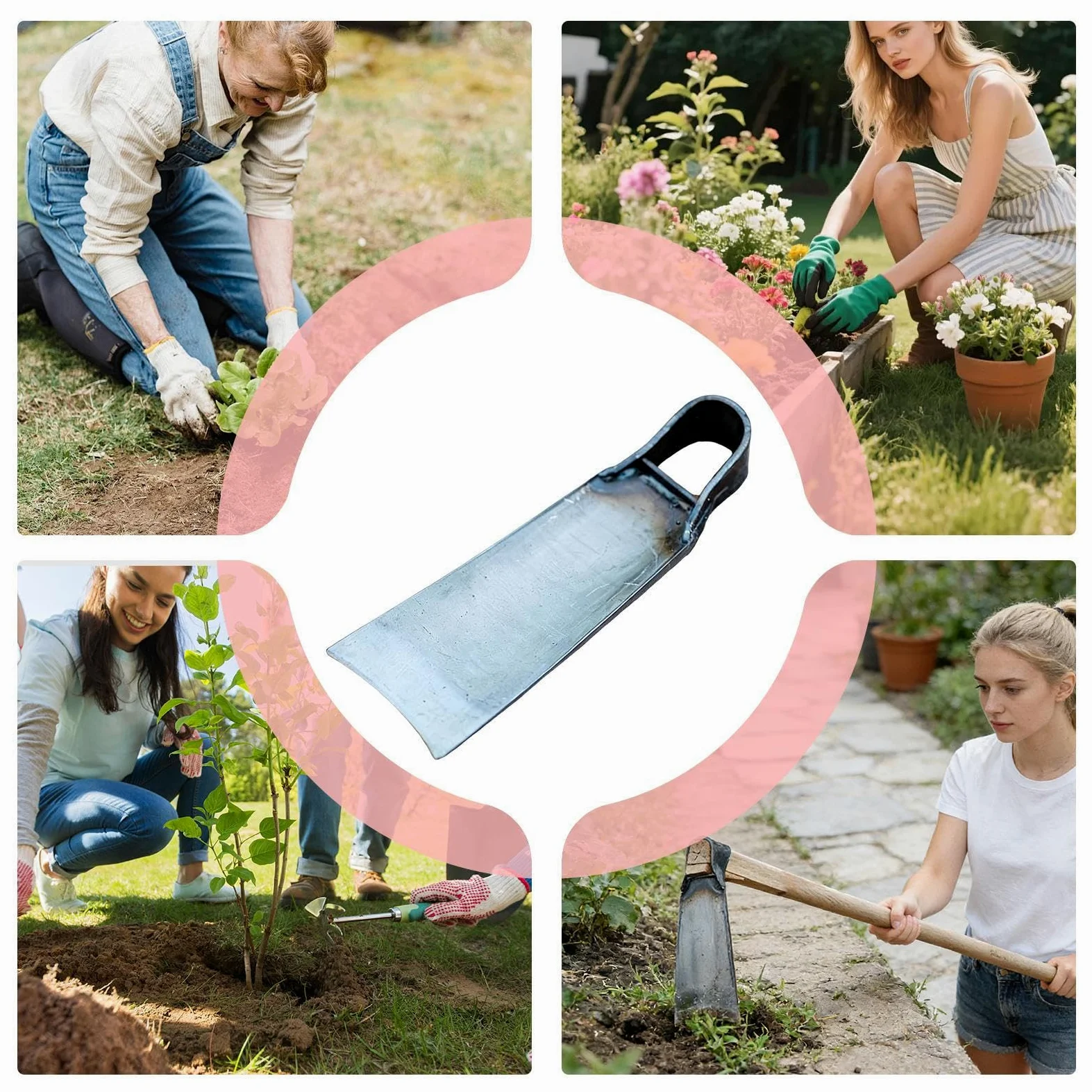 Outil de Jardinage Sarcloir Râteau Robuste en Acier au Carbone | Outil à Main pour Désherbage Préparation Sol Pelouse Plantation Arrosage et Désherbage