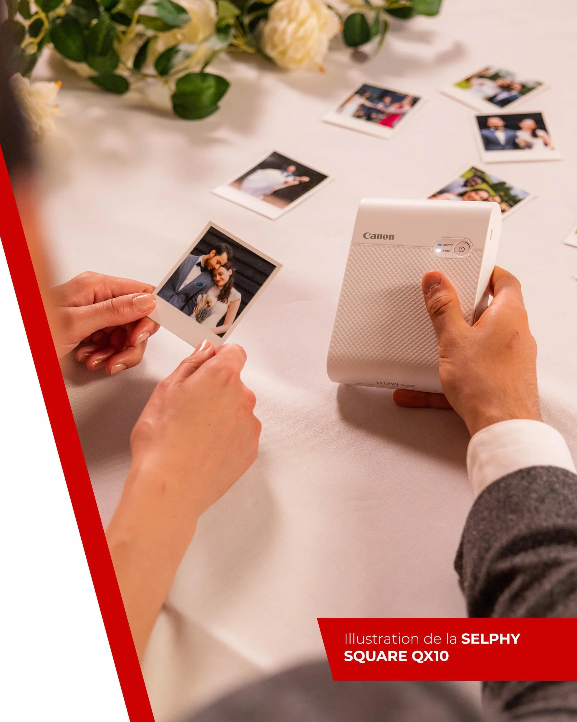 Canon SELPHY Square QX10 Imprimante Photo Portable - Blanc