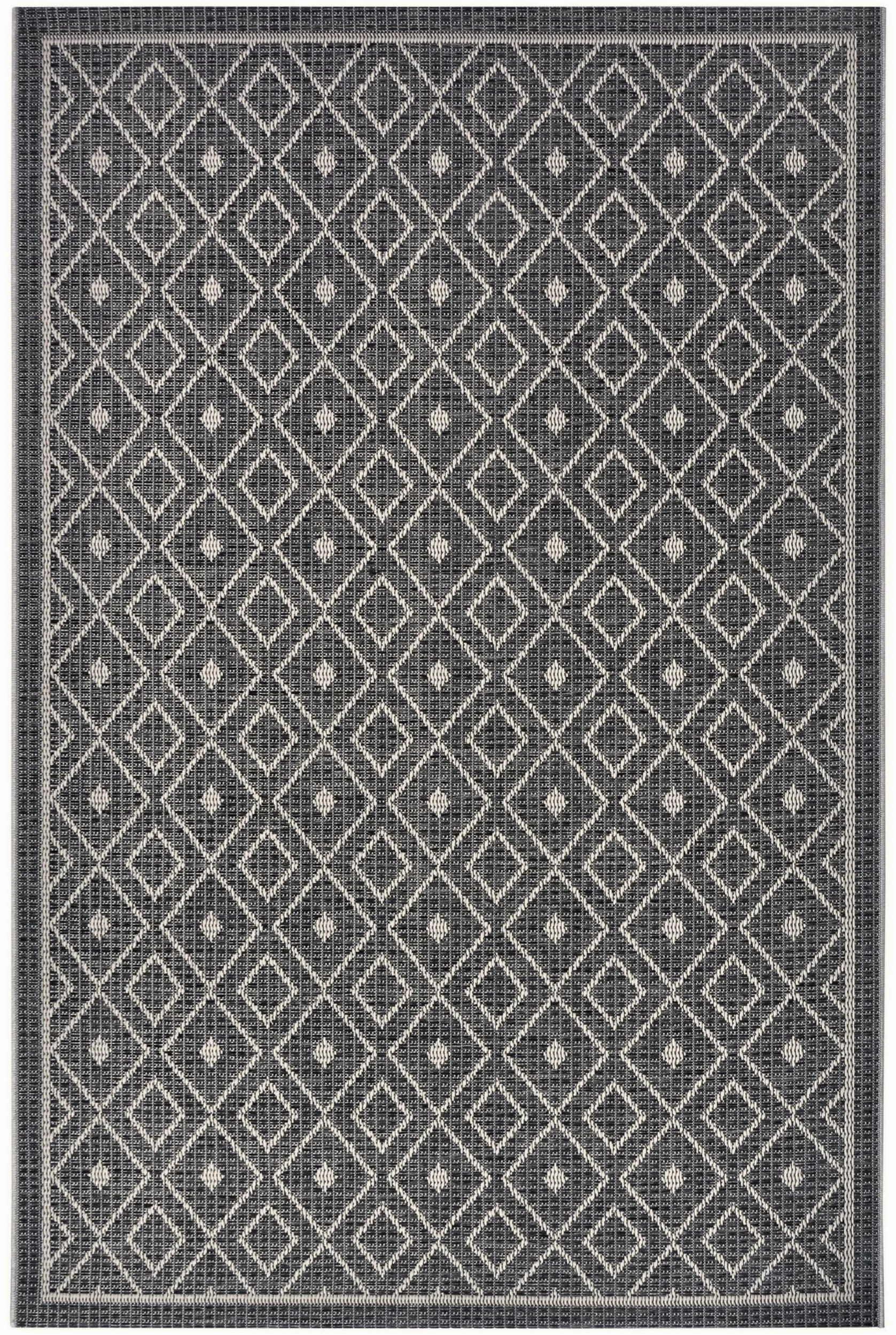 HANSE Home Lahal Tapis d'extérieur résistant aux intempéries, Motif géométrique Moderne, en Losanges, imperméable, Robuste, Tissu Plat, pour Jardin, Balcon, terrasse, Salon, Gris Beige, 190 x 290 cm