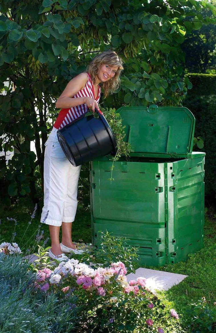 GARANTIA Thermo-King Composteur de Jardin Kit 400L Vert avec Grille de Fond | Bacs à compost, Seau, Bac a compost exterieur
